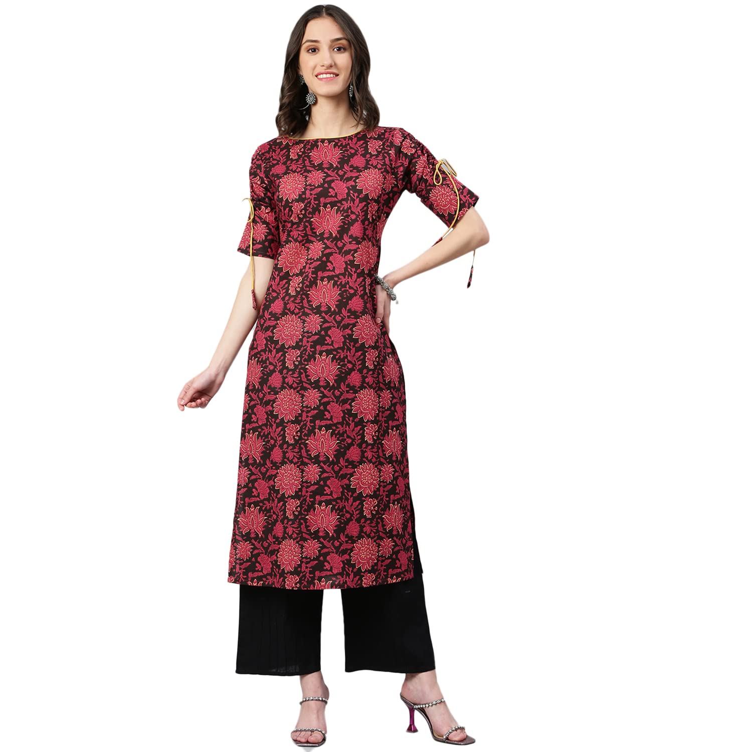 Idalia Maroon Printed Kurta