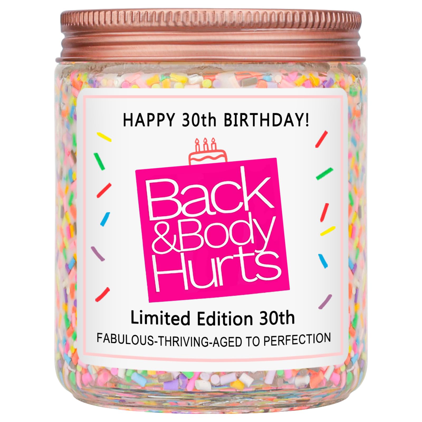 Homsolver 30th Birthday Gifts for Women Men, Happy 30th Birthday Candle