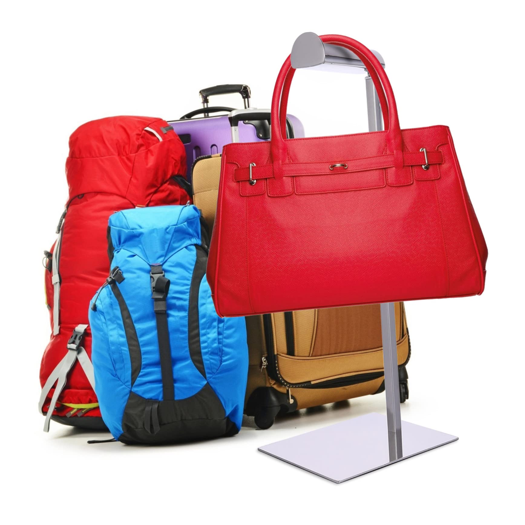 STOBAZA Handbag Rack Tote Bag Display Stand Metal Adjustable Eva Non-slip Base