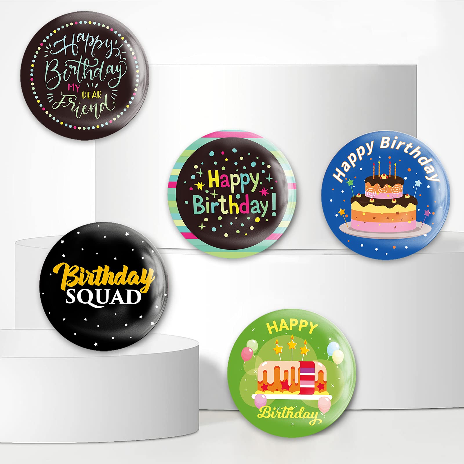 12 Pcs Badge Rond Cheval - Épingles Décoratives Pour Anniversaire Et Fête Enfants
