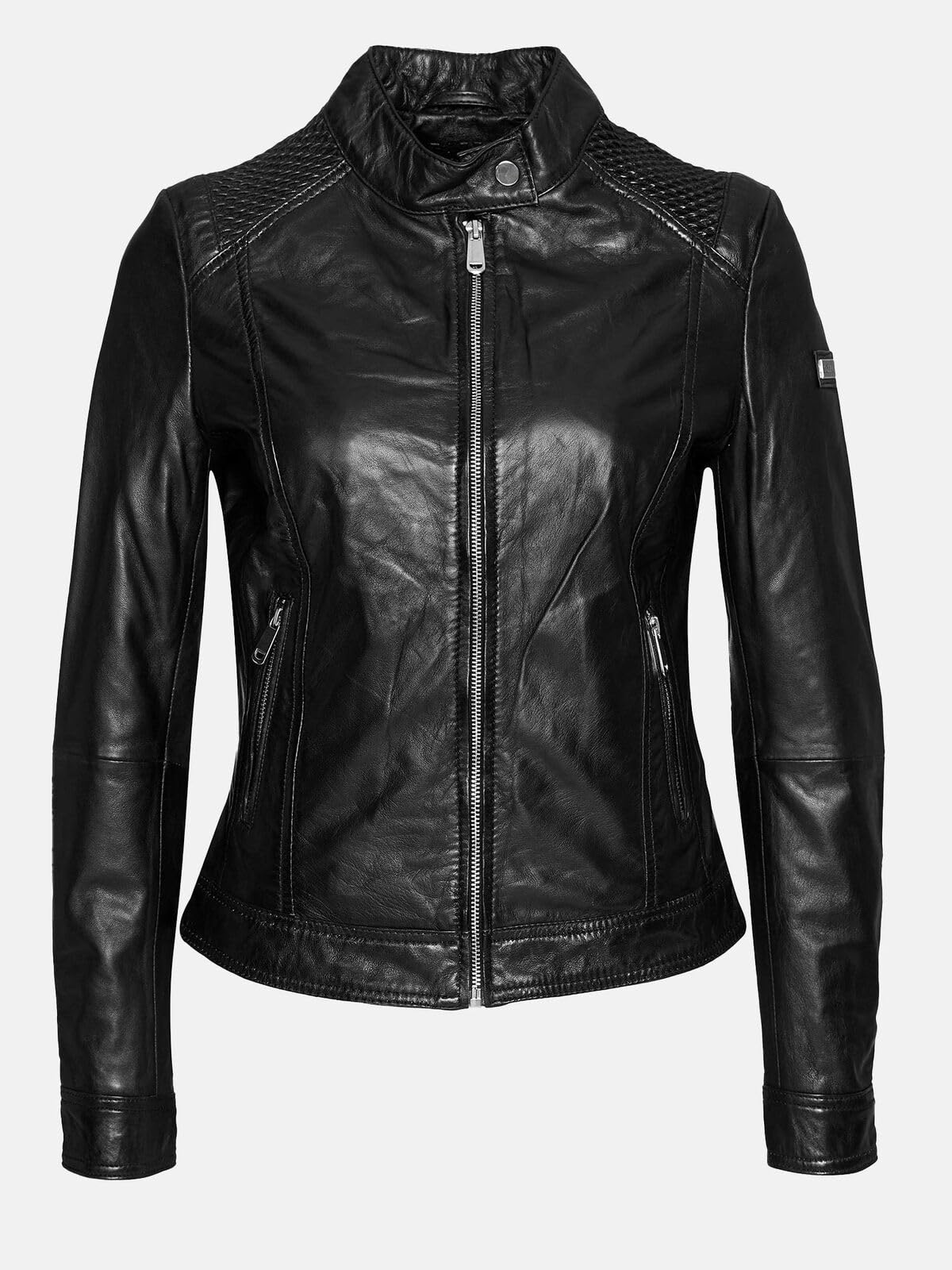 Tazzio Kurtka skórzana damska skórzana kurtka prawdziwa skóra Biker Look F520