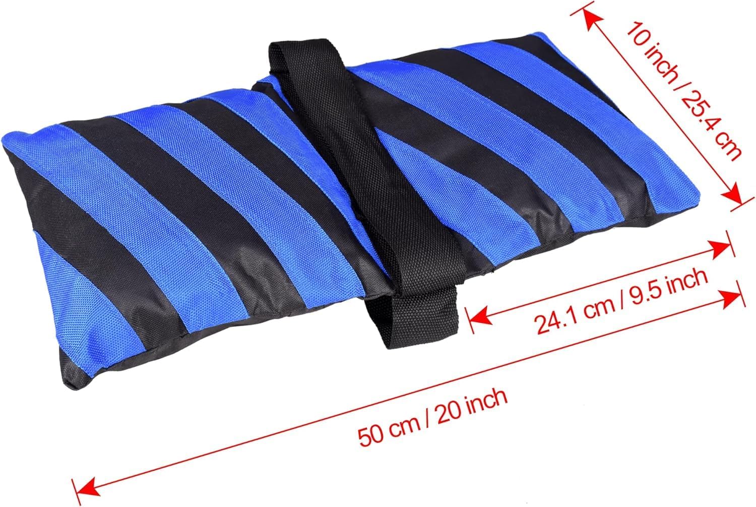 EMART Strapazierfähiger Sandsack mit Federklemmen – Fotografie-Foto-Video-Studio, Bühnen-Filmgewichtssäcke für Foto-Video-Studio, Lichtständer, Galgenarm-Stative, Sandsack, 4 Packungen und 6 Klemmen,