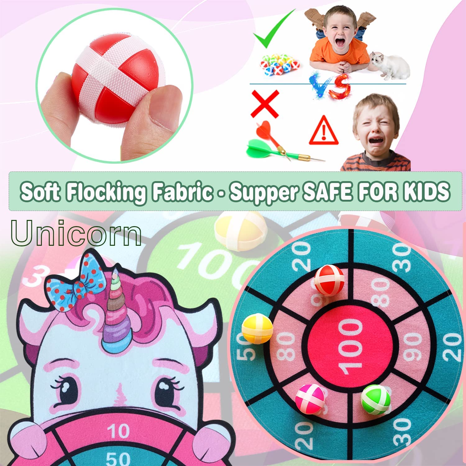 Diana Plegable Para Niños - 28 Pulgadas, Con Bolas De Velcro, Incluye Bolsa De Transporte Diana Doble Cara Numeración