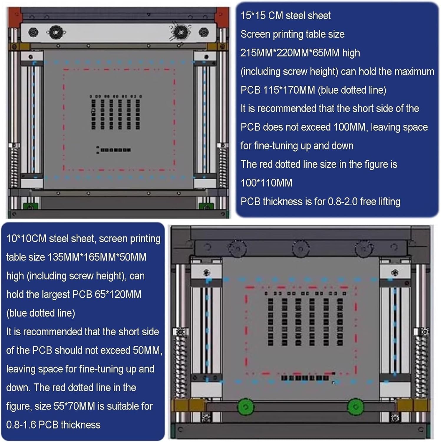 Estación de impresión manual de pantalla pequeña, impresora de pasta de soldadura de malla de acero SMT, impresora de plantillas de PCB de alta precisión, aleación de aluminio, grosor ajustable, para
