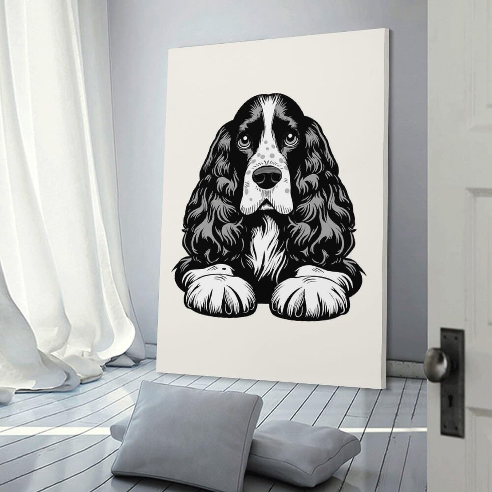 Junmoney Room Decor Wall Art English Cocker Spaniel(2), 24x36inch(60x90cm), for Gallery Wall Layouts in Home Or Office, Home Wall Art for Statement Displays