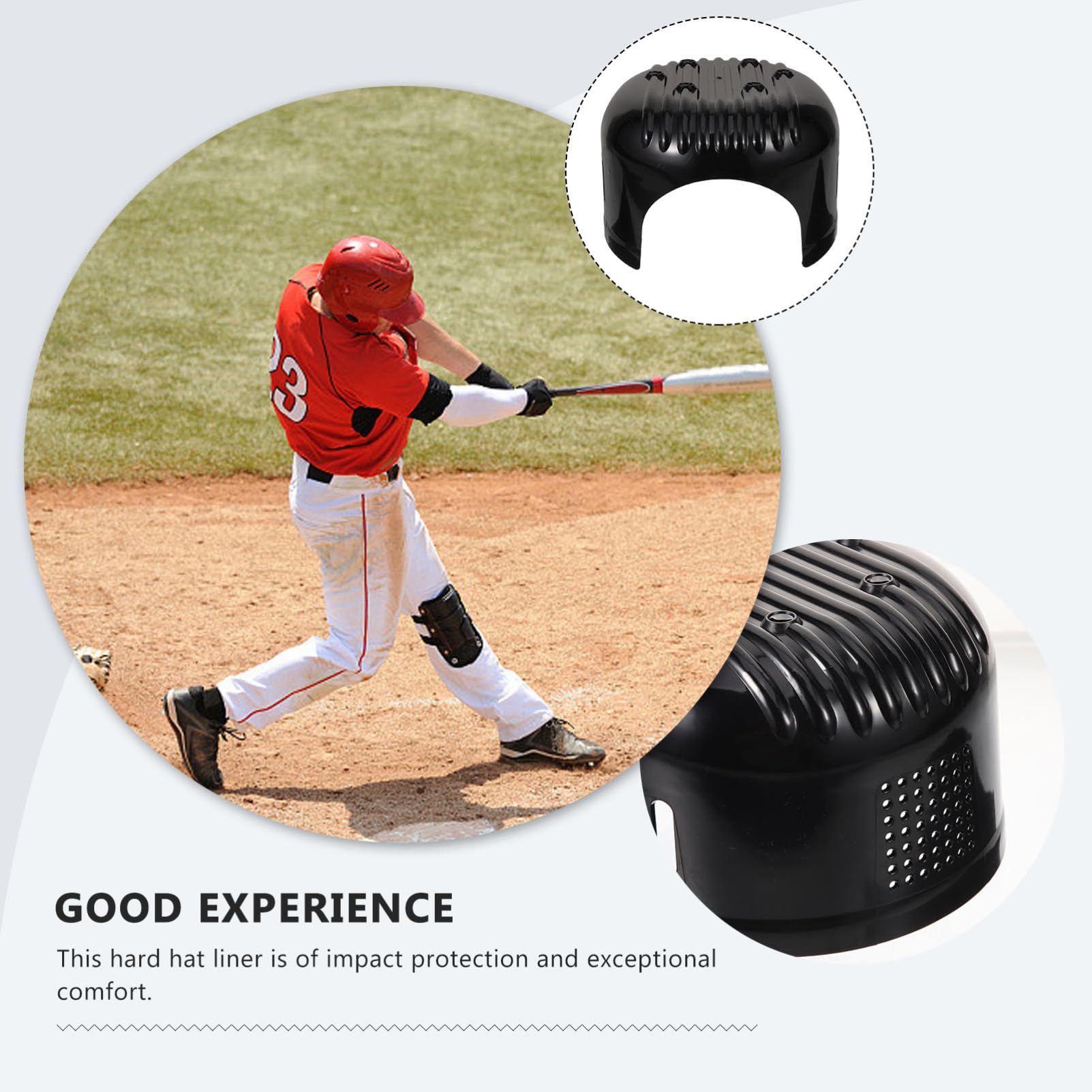 Housoutil Baseballkappenfutter Anstoßkappe BAU von Schutzhelmen Stoßstangeneinsatz orange Schutzhelm Helmeinsatz Sicherheitshutfutter universeller Kappeneinsatz Huteinlage Plastik Black