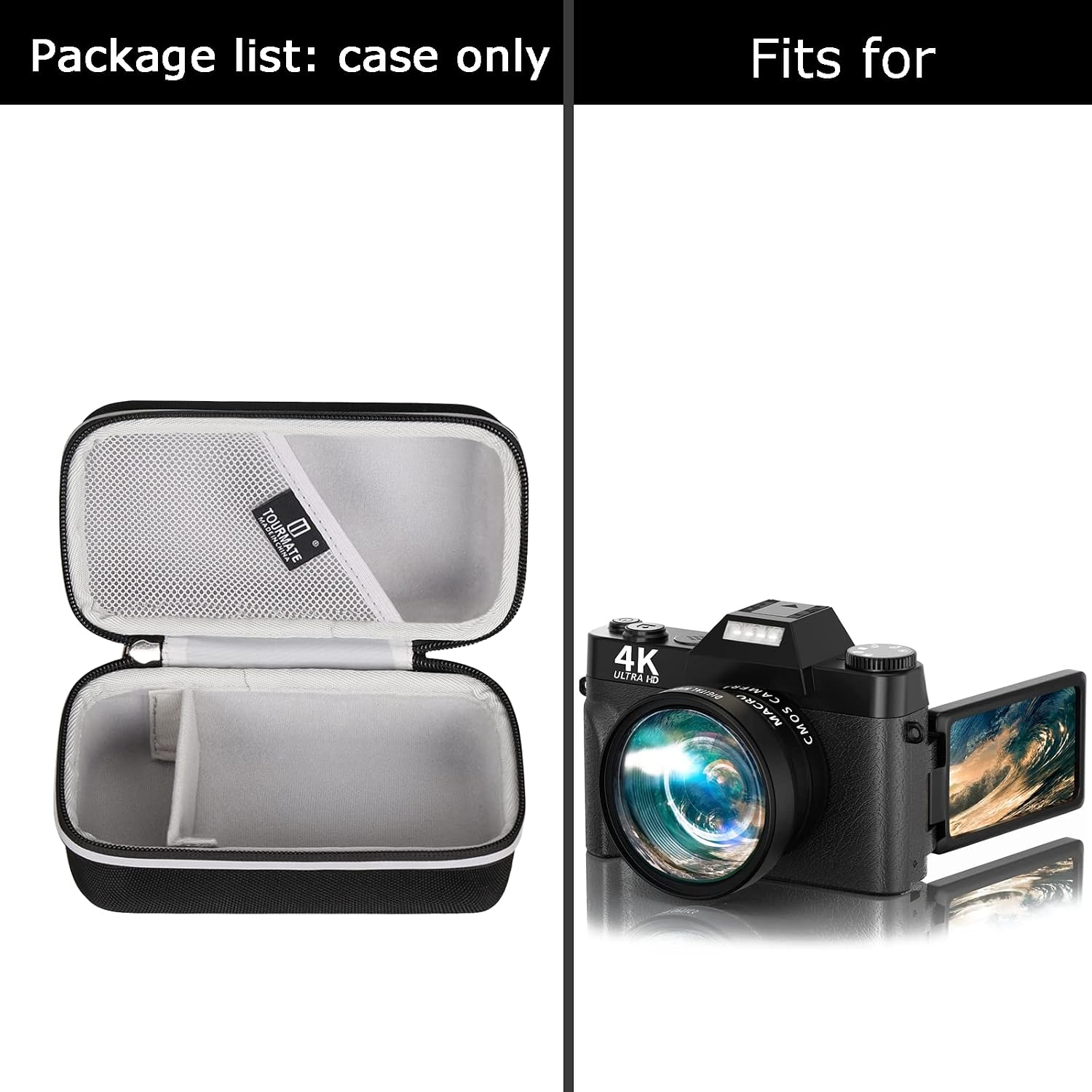 Tourmate Hard Case for Acoletty 4K Digital Vlogging Camera, Travel Carrying Vlogging Protective Storage Shell image 5