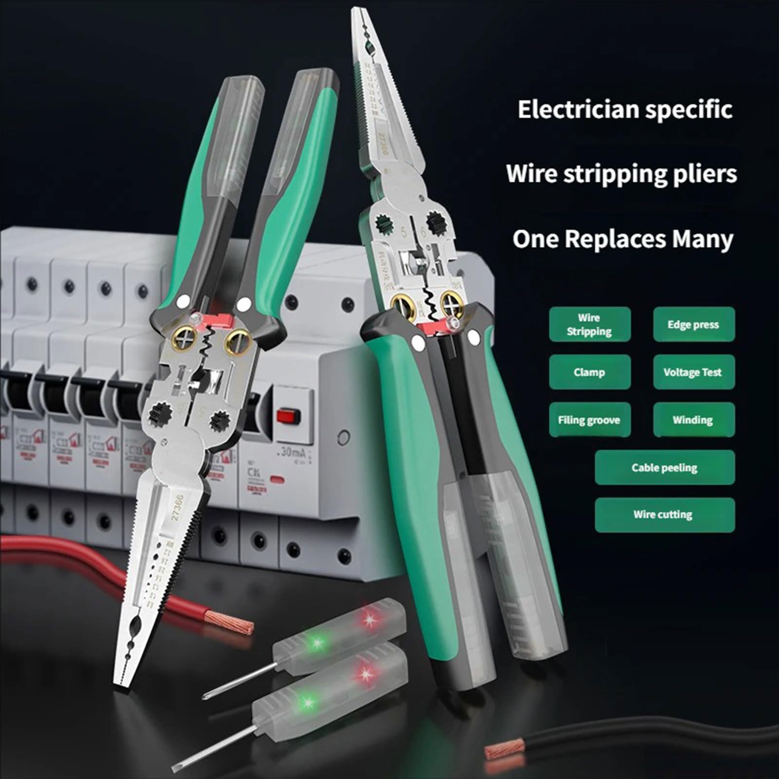 Herramienta de crimpado de acero industrial con mango ergonómico para tareas de alambre y electricidad densa comodidad