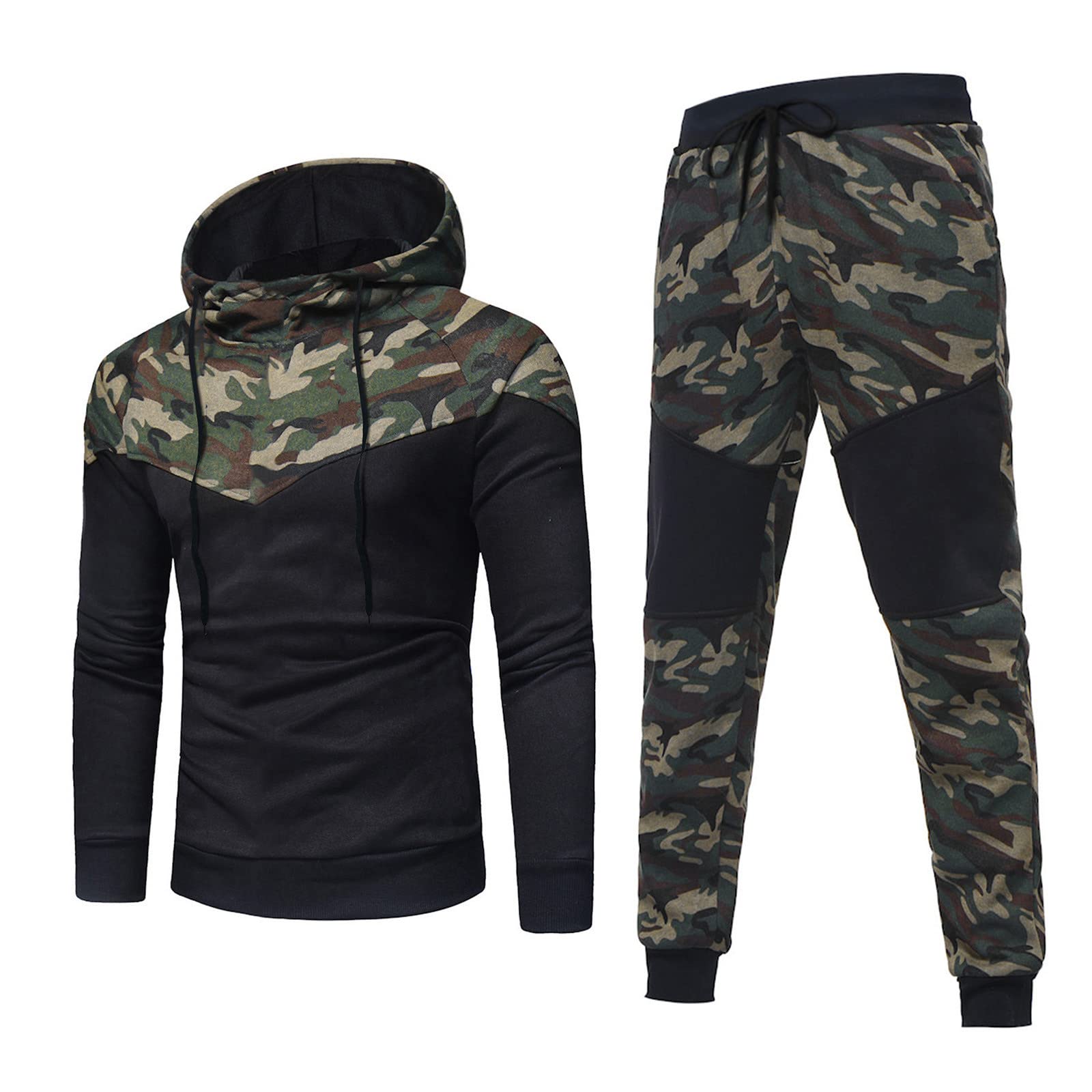 SunwardMens Hoodie Sweatsuit Sets Long Sleeve Pullover Hoodies Long Pants Sets 2 Pieces Athletic Sports Casual Sweat Suits