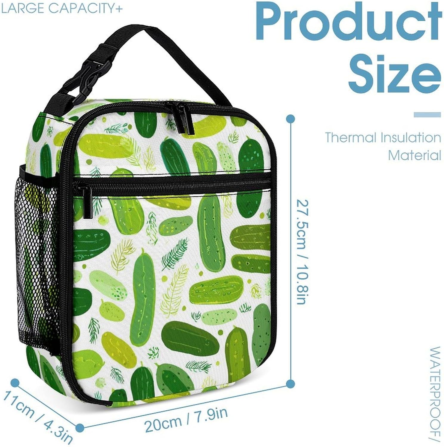 Pickles Novelty Backpack Set with Lunch Bag Pencil Cases image 4