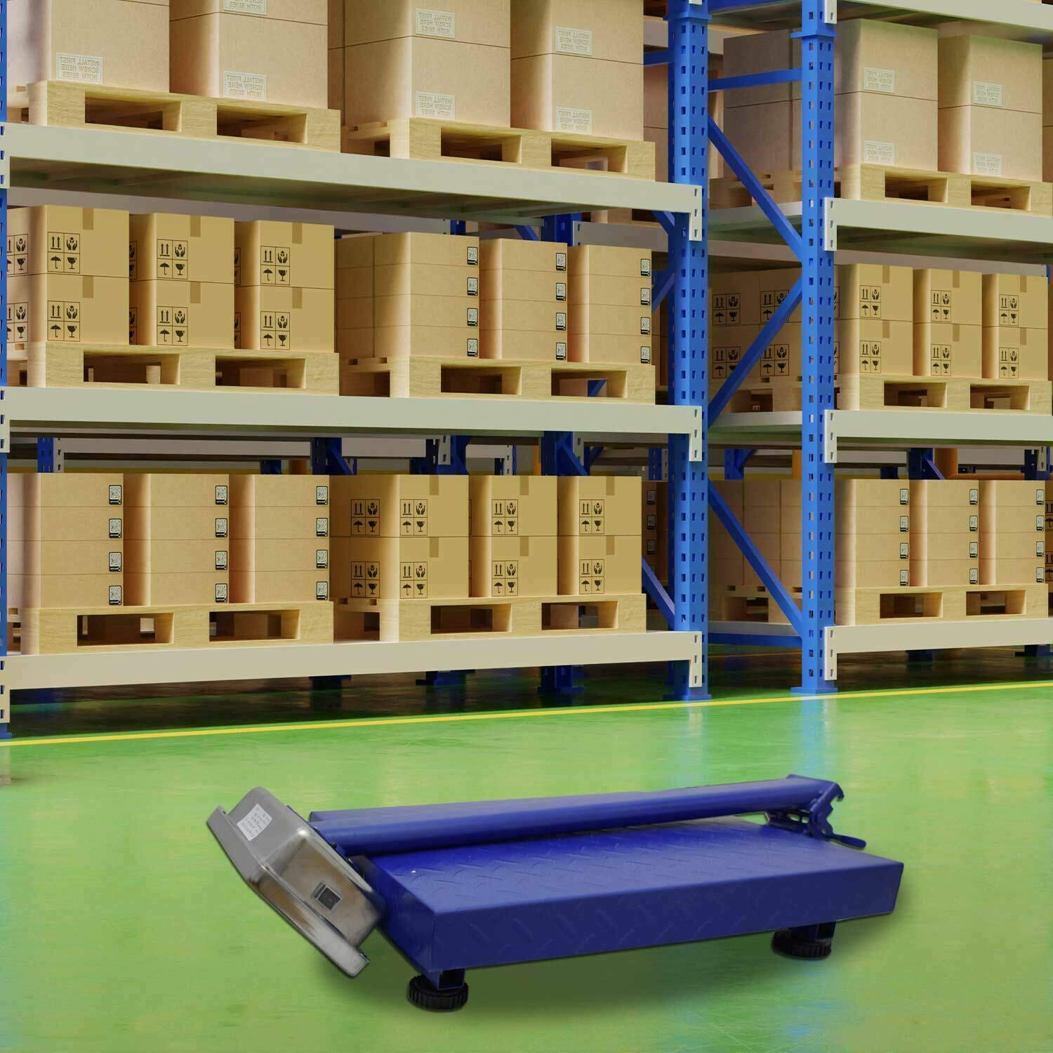 REPLOOD Balance numérique électronique professionnelle avec écran 30 x 40 x 65 cm, couleur bleue, balance industrielle, pour une utilisation en magasin maison d'entreprise (100 kg)