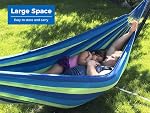 Camping Hammock, 550lb Upgraded Thickened 320G Durable Canvas Single or Double Hammocks Swing with Anti Roll Balance Beam & Sturdy Metal Knot Tree Straps Accessory for Outdoor, Patio, Backyard