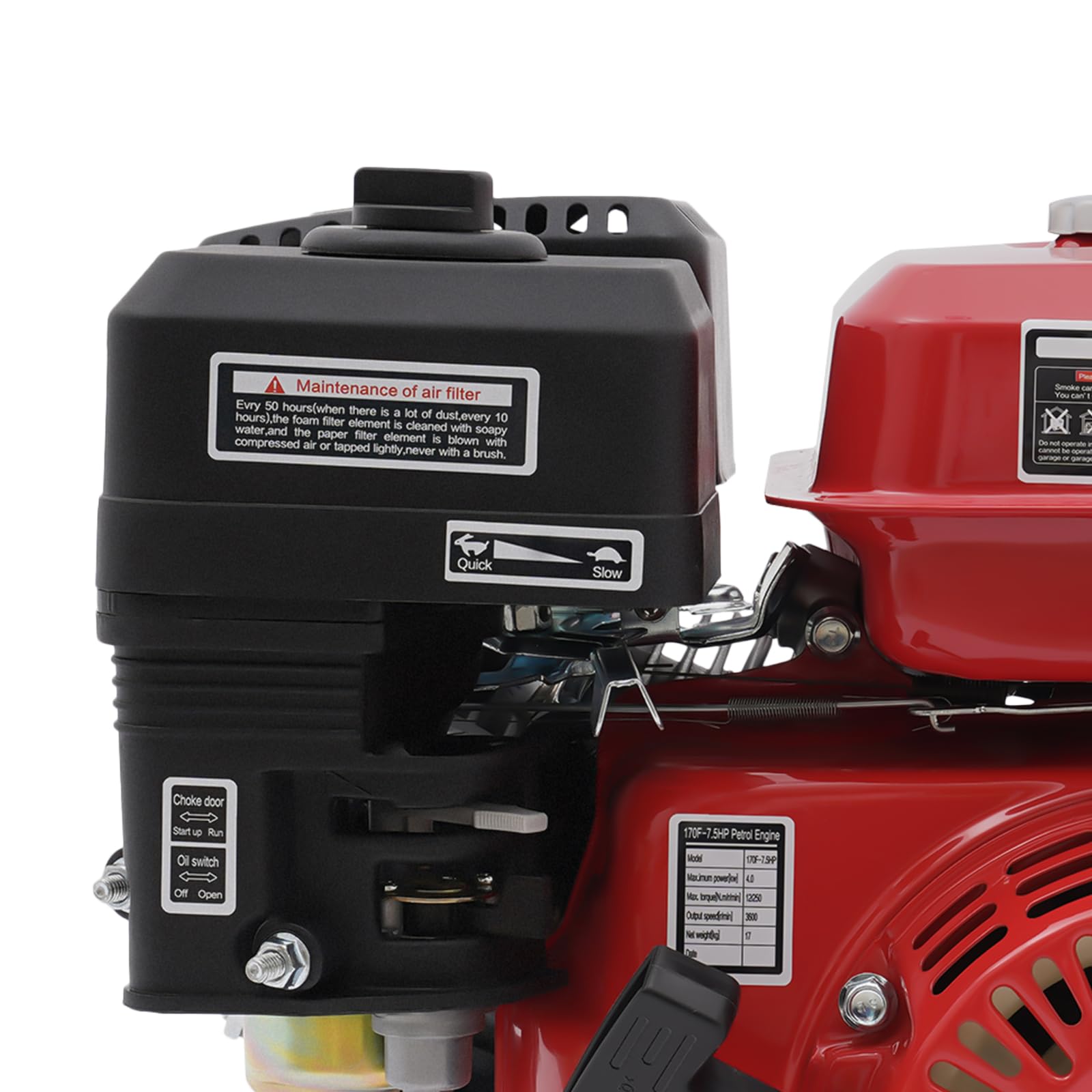 KANBCNG 170F 7,5 PS Benzinmotor 4 Takt Benzinmotor 212 cm³ 3600 U/min