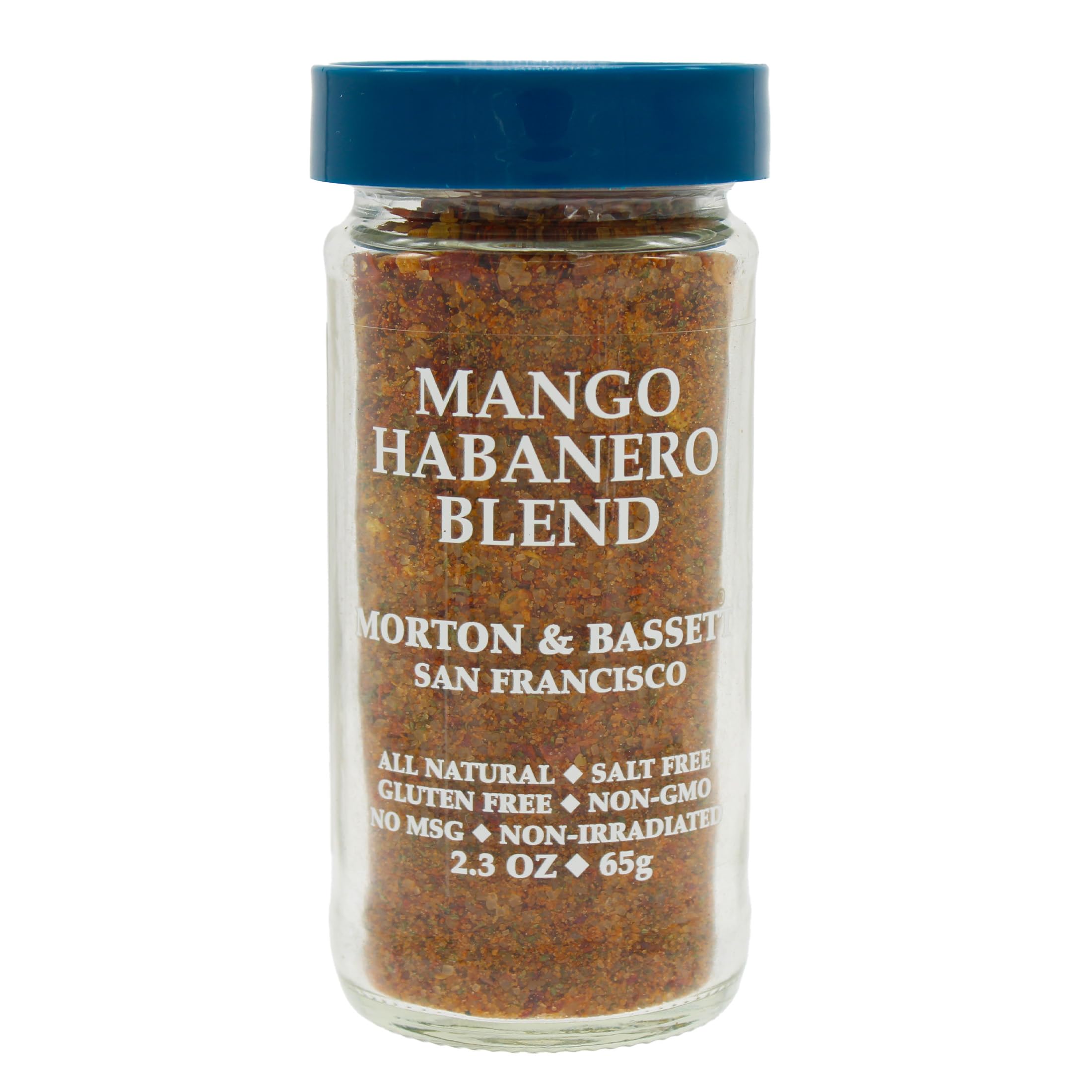 Morton & Bassett Mango Habanero Blend | Sweet & Spicy Seasoning for Meat & Veggies | Gluten Free, Salt Free, Non-GMO | 2.3 oz Jar