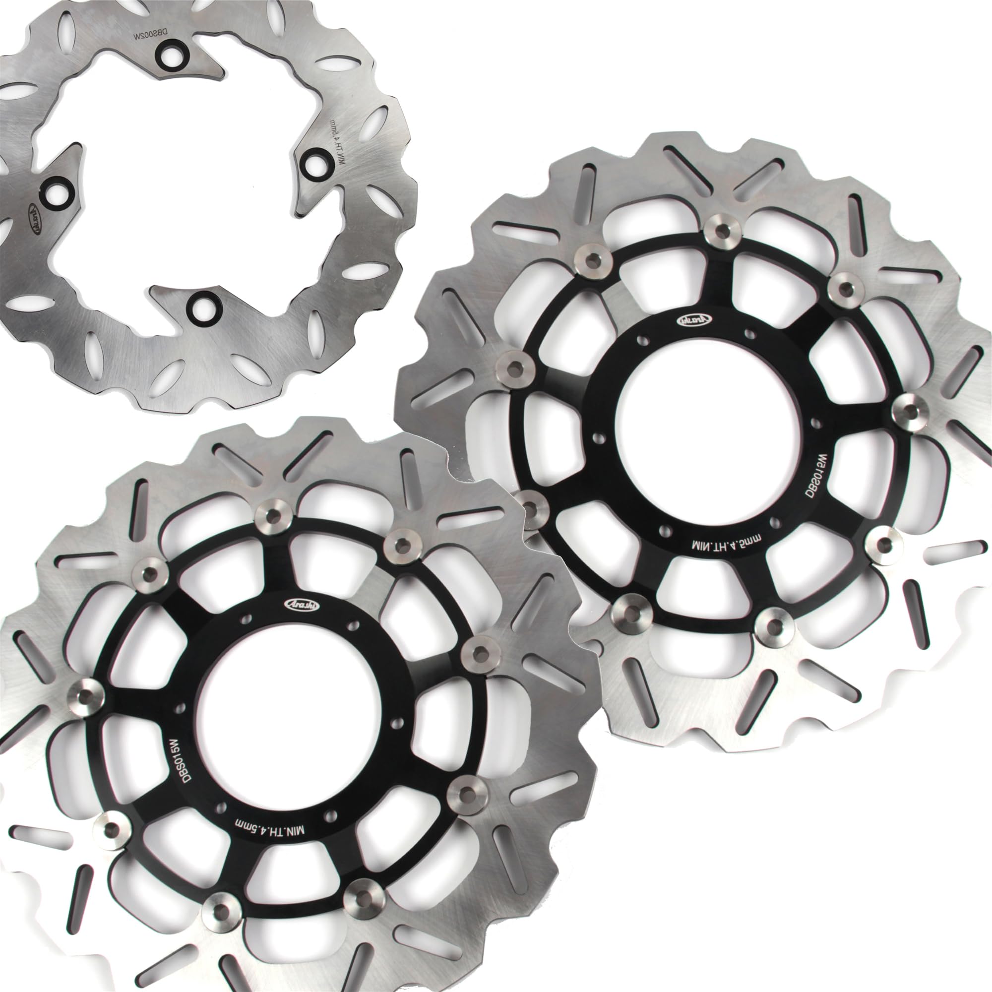 Disco Dischi Freno Anteriore Posteriore Rotore per Honda CBR600RR 2003-2015 Accessori per motori Disks CBR 600 RR CBR600 600RR 2004 2005 2006 2007 2008 2009 Nero CBR1000RR 04-05