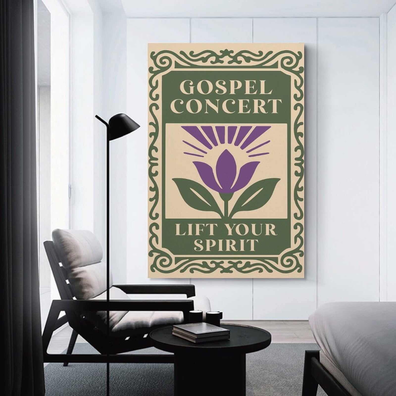 Junmoney Gospel Concert Room Decor Wall Art, 20x30inch(50x75cm), for Home, Office, Studio Or Guest Room, Canvas Wall Art That Fits Changing Layouts