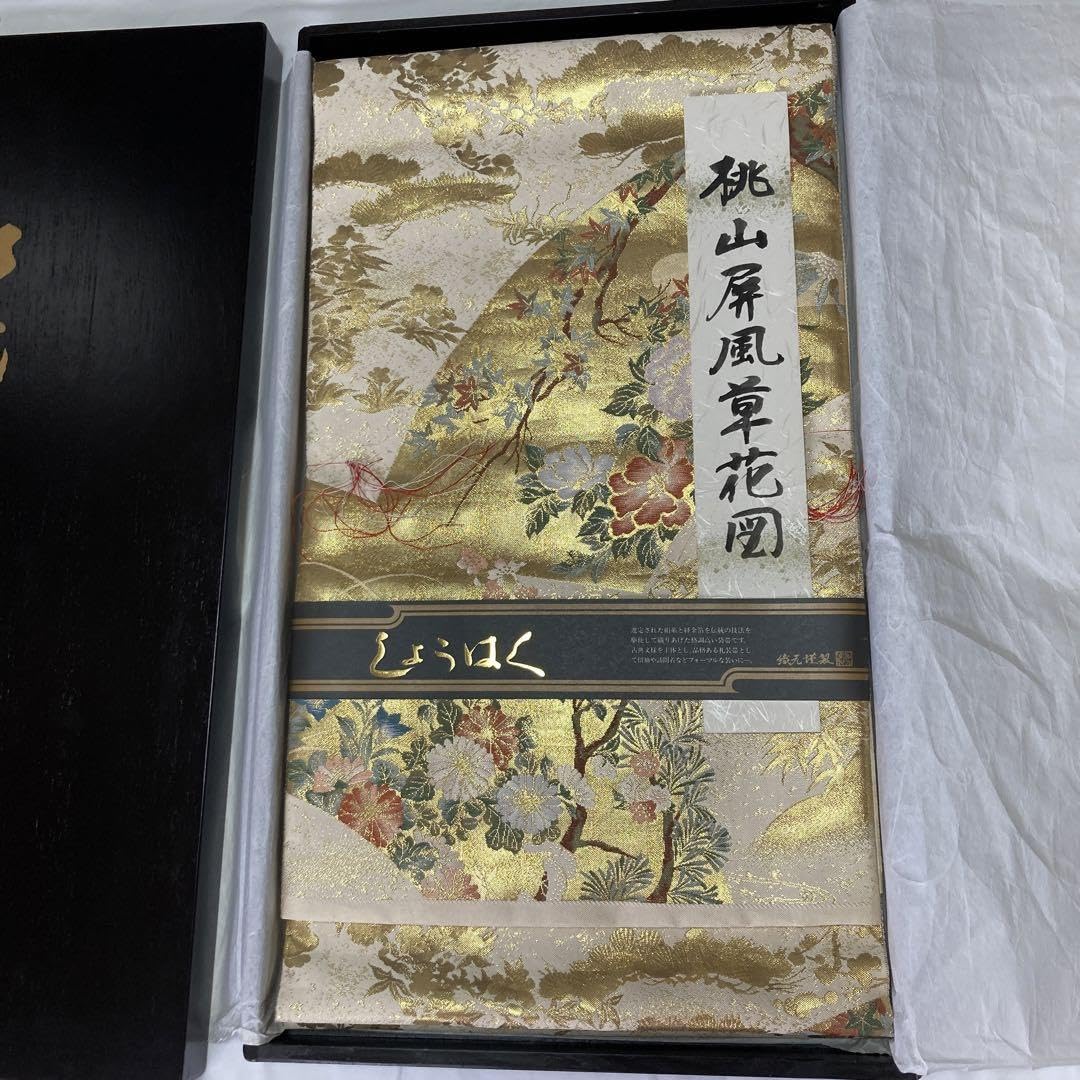 Amazon.co.jp: 豪華 袋帯 桃山屏風草花図織弓司 管理.和帯 : Toys & Games