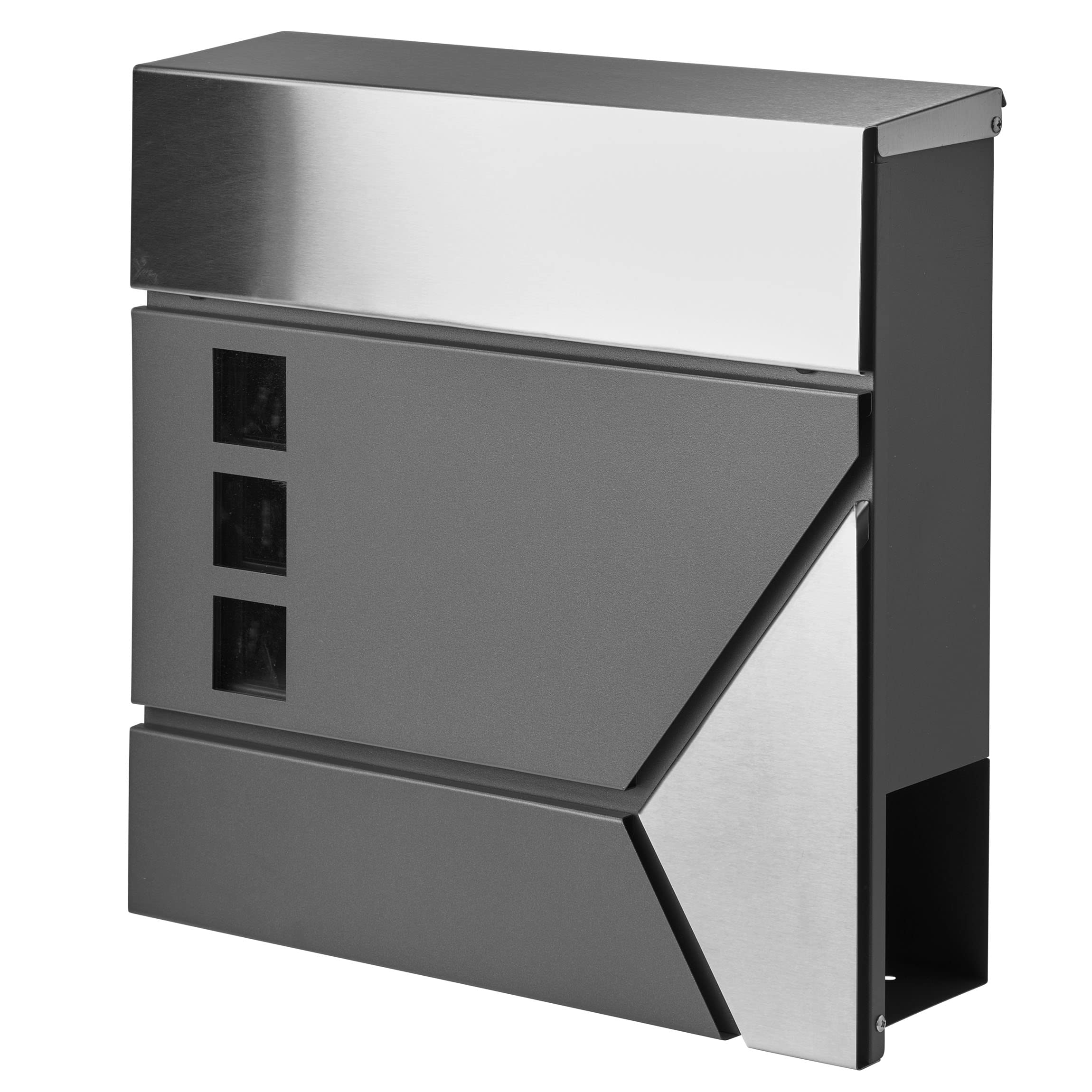 Radius Design Cassetta Delle Lettere In Acciaio Inox Con Scomparto Per - Foto 5