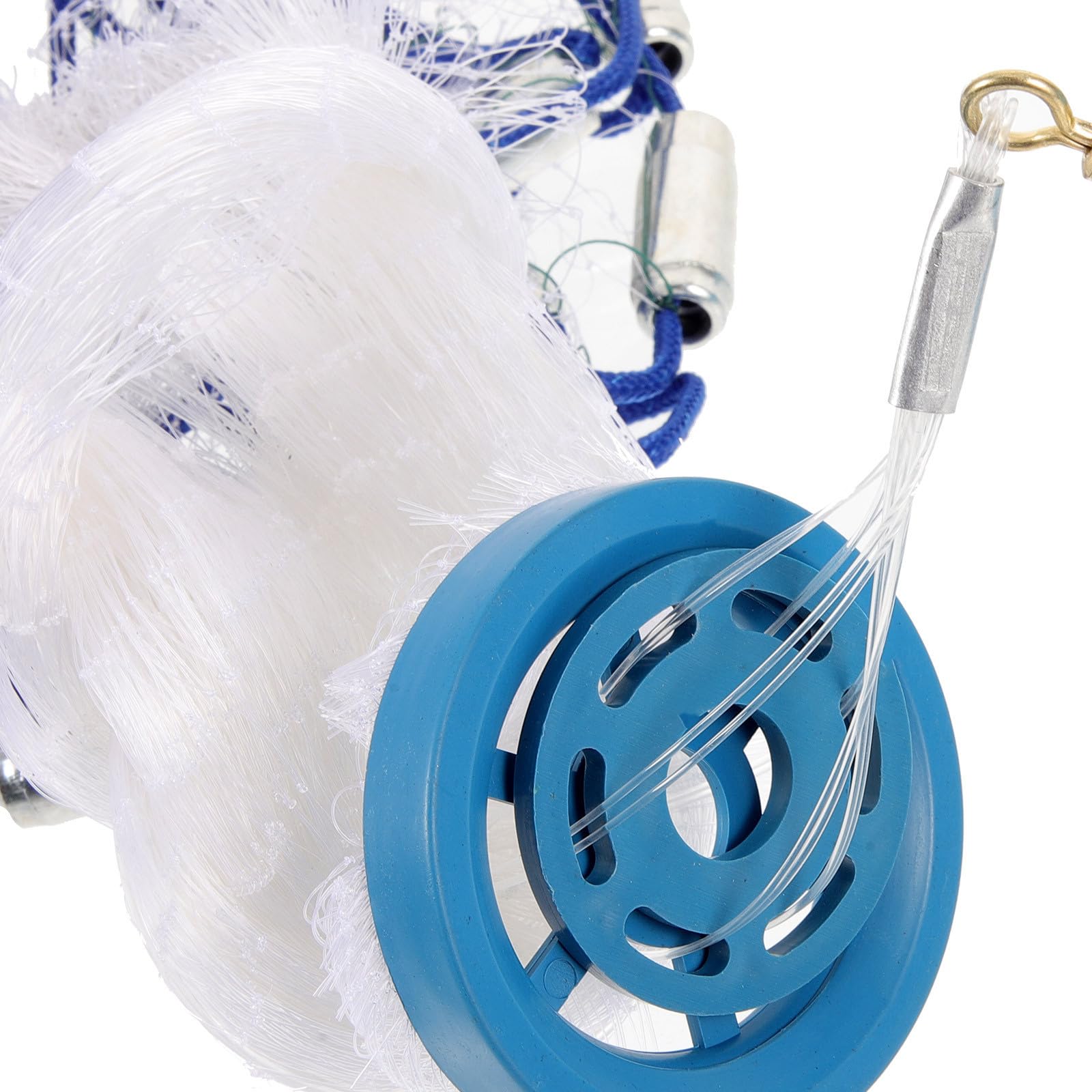 UKCOCO Red de Pesca Manual para Exteriores Captura Rápida de Cebo, Línea Metálica Resistente Adecuado para Pescadores en Actividades al Aire Libre