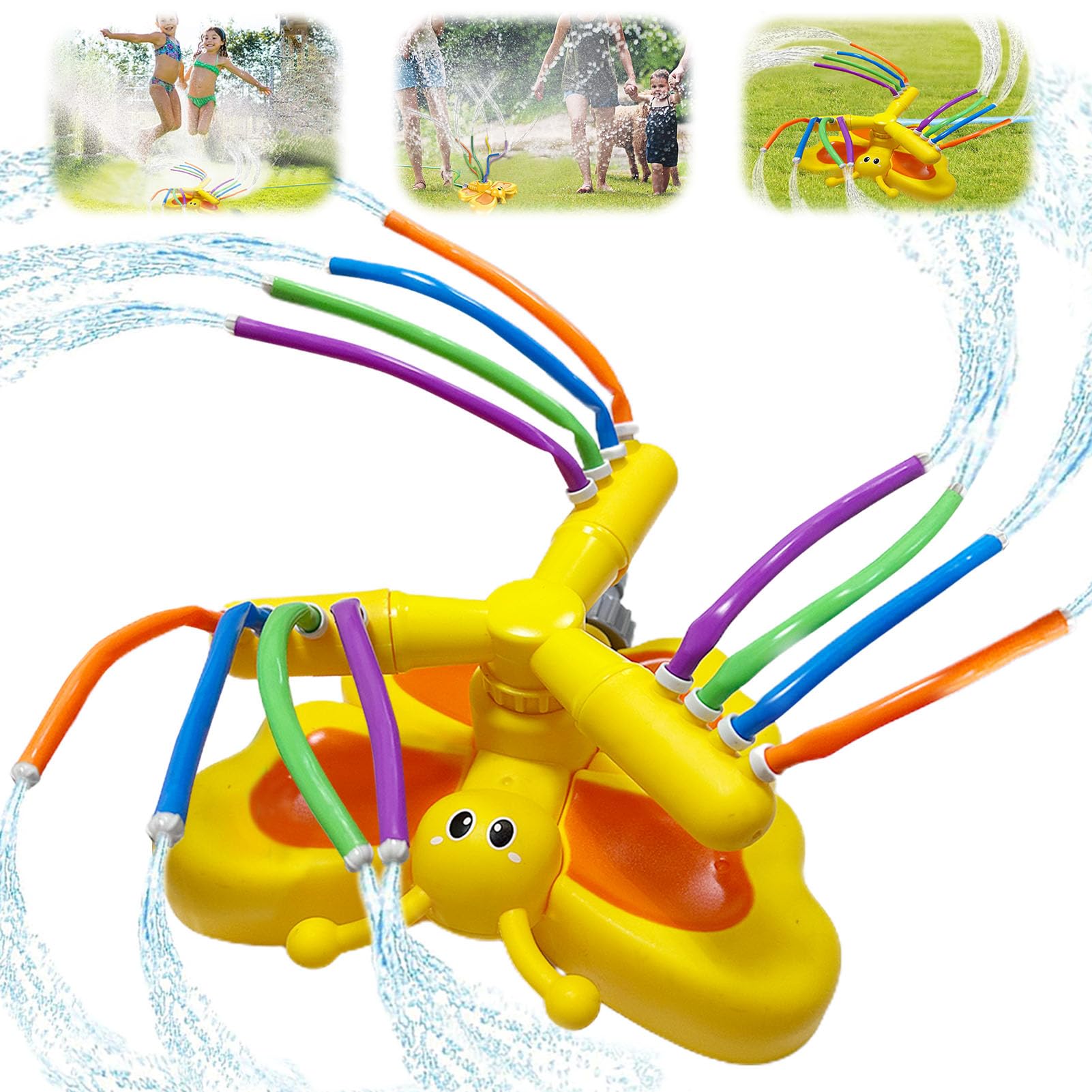 Aspersor de Agua para Niños,Juguete de Rociador,Aspersor Infantil,Juguete Rociador de Agua para Niños para Jardín Patio Césped al Aire Libre, Juguete Aspersor para Niños Niñas,3 4 5 6 7 8 9 10 Años