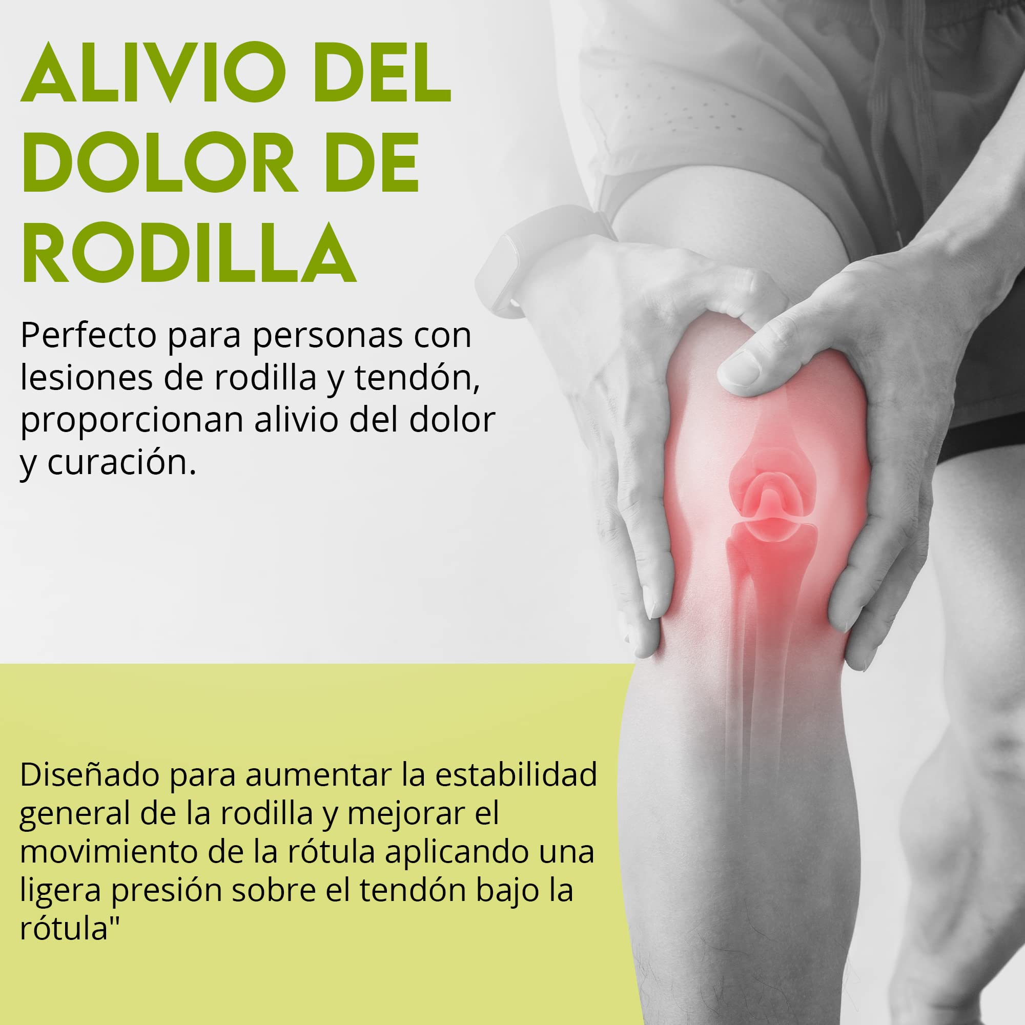 FEVAN Pack 2 Rodilleras Ajustable para Menisco y Ligamento, de Neopreno - Rodilleras Rotulianas Antideslizantes - Unisex - para Crossfit (Negro)