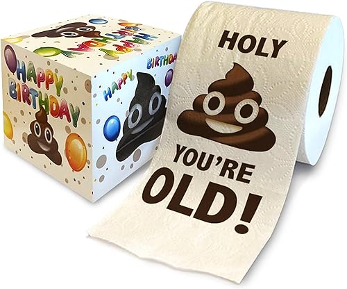 Miniatura 31 de Printed TP Papel higiénico de regalo de cumpleaños 65, divertido regalo de broma de cumpleaños de Holy You're 65, regalo de broma de papel