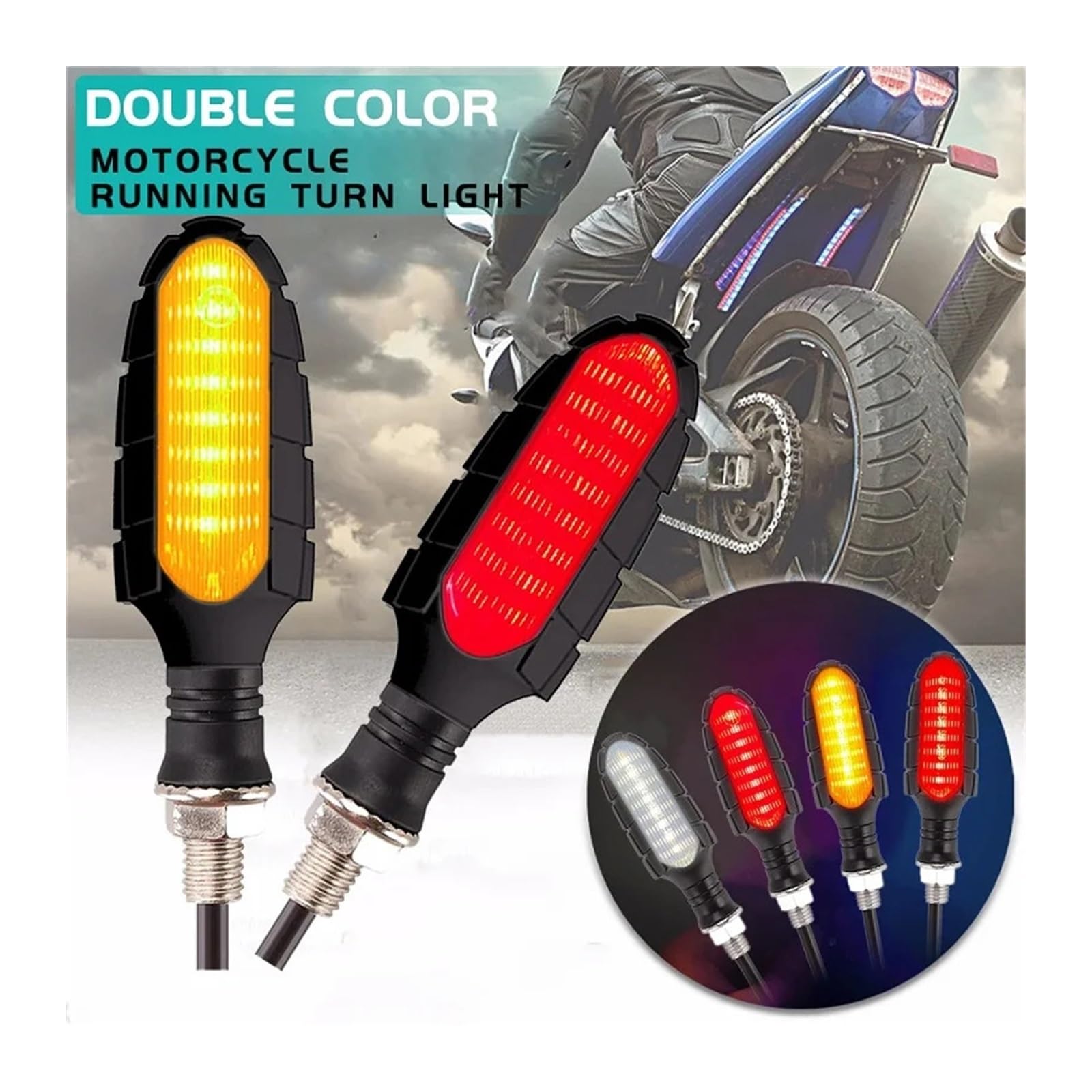 Clignotants de Moto 16LED Clignotant DRL Clignotant Indicateurs