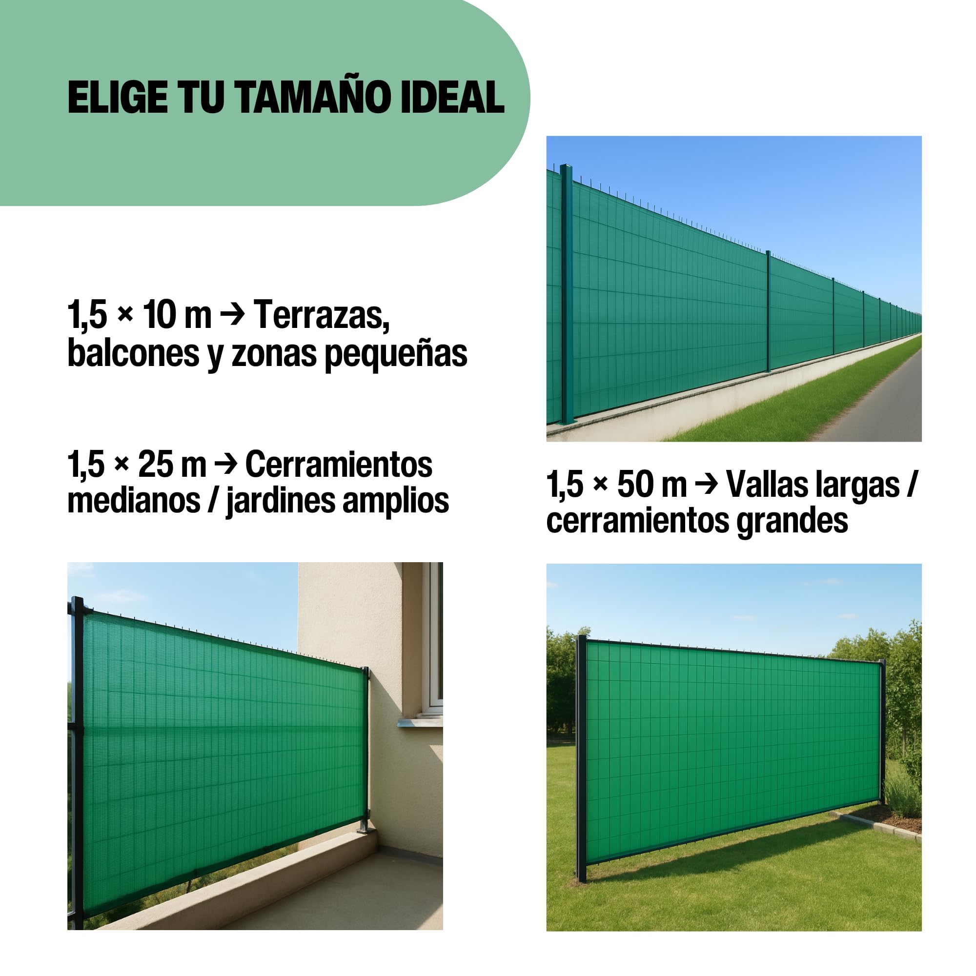 Riegolux Rete a scomparsa, verde, 1,5 x 50 m, 70 g/m², 107653