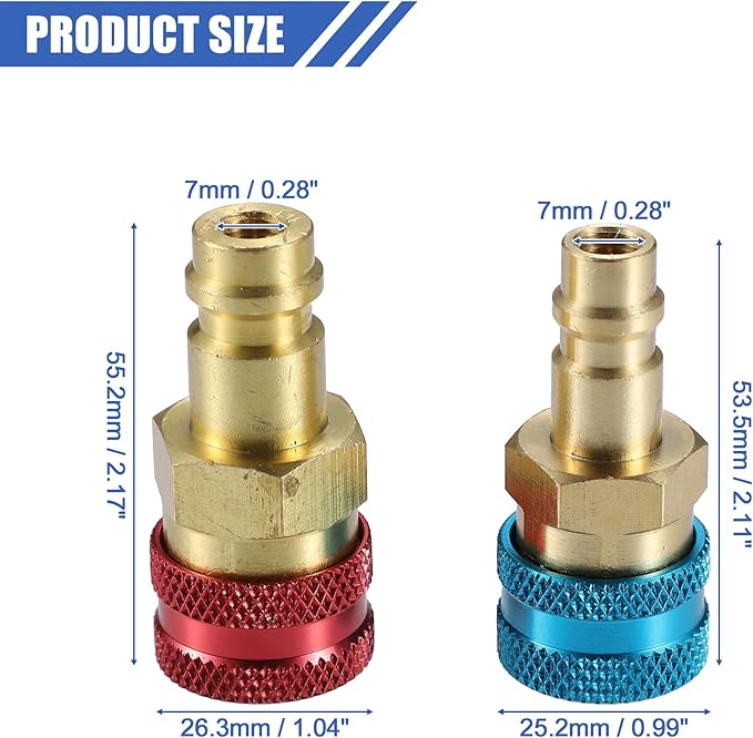 Set de Adaptadores Rápido R1234YF para Aire Acondicionado de Auto miniatura 3