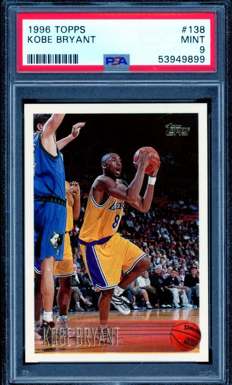 Amazon.com: Kobe Bryant Rookie Card 1996-97 Topps #138 PSA 9 