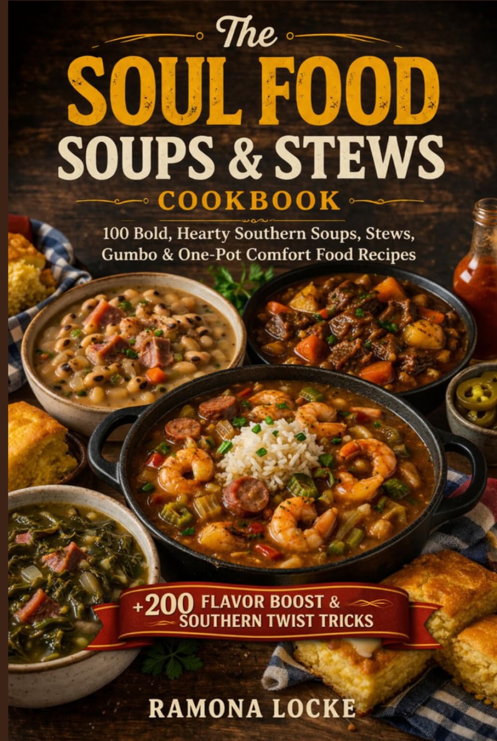 The Soul Food Soups & Stews Cookbook: 100 Bold, Hearty Southern Soups, Stews, Gumbo & One-Pot Comfort Food Recipes