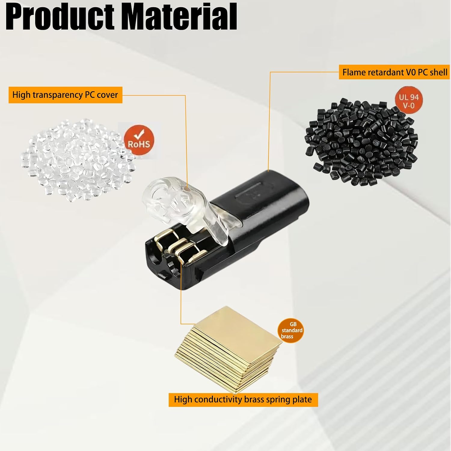 120Pcs Double Wire Plug in Connector, Low Voltage 2 Pin Quick Connect Wire Connectors with Locking Buckle, No Stripping Or Cutting Required Quick-Clip Fasteners for LED Strip Lights Wiring