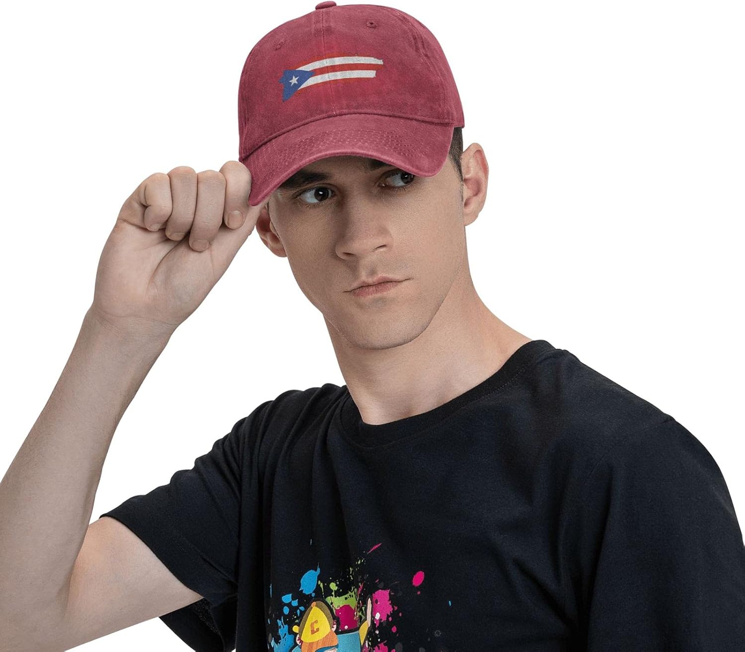 USA Puerto Rico Flag Baseball Cap Cotton Cowboy Hat Retro Washed Adjustable - Image 2