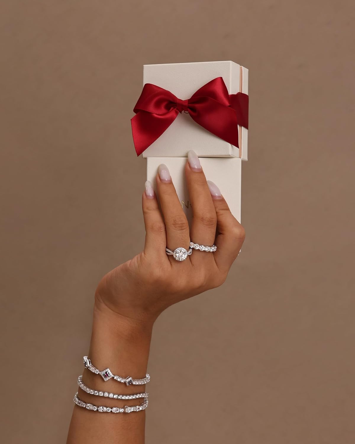 FANCIME Birthstone Bracelets 4mm Sterling Silver Tennis Bracelets Square Gemstone Birthday Fine Christmas Jewelry Gifts for Women 7.2" - Image 5