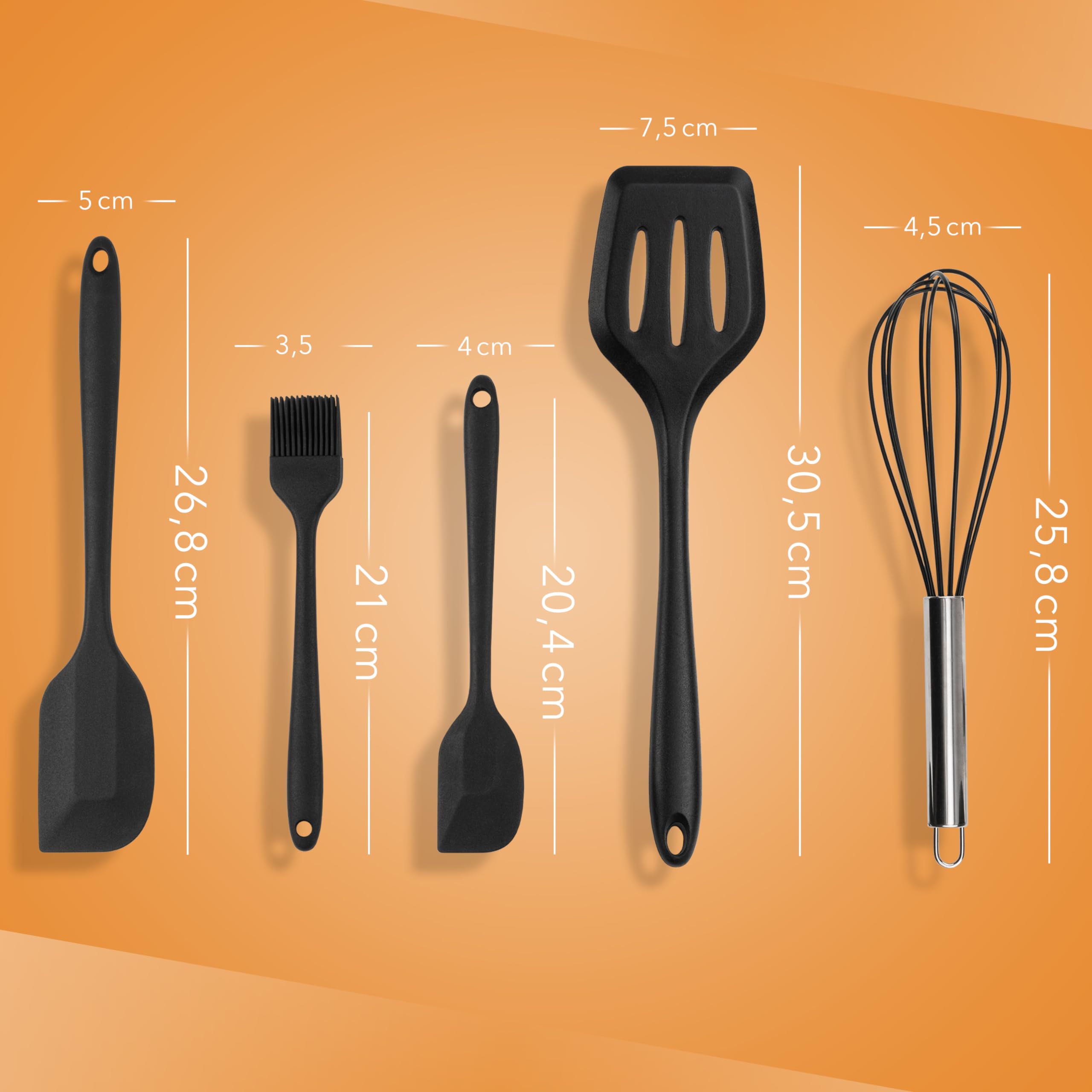 AVANA Set di utensili da cucina in silicone, 10 pezzi | WhichOne