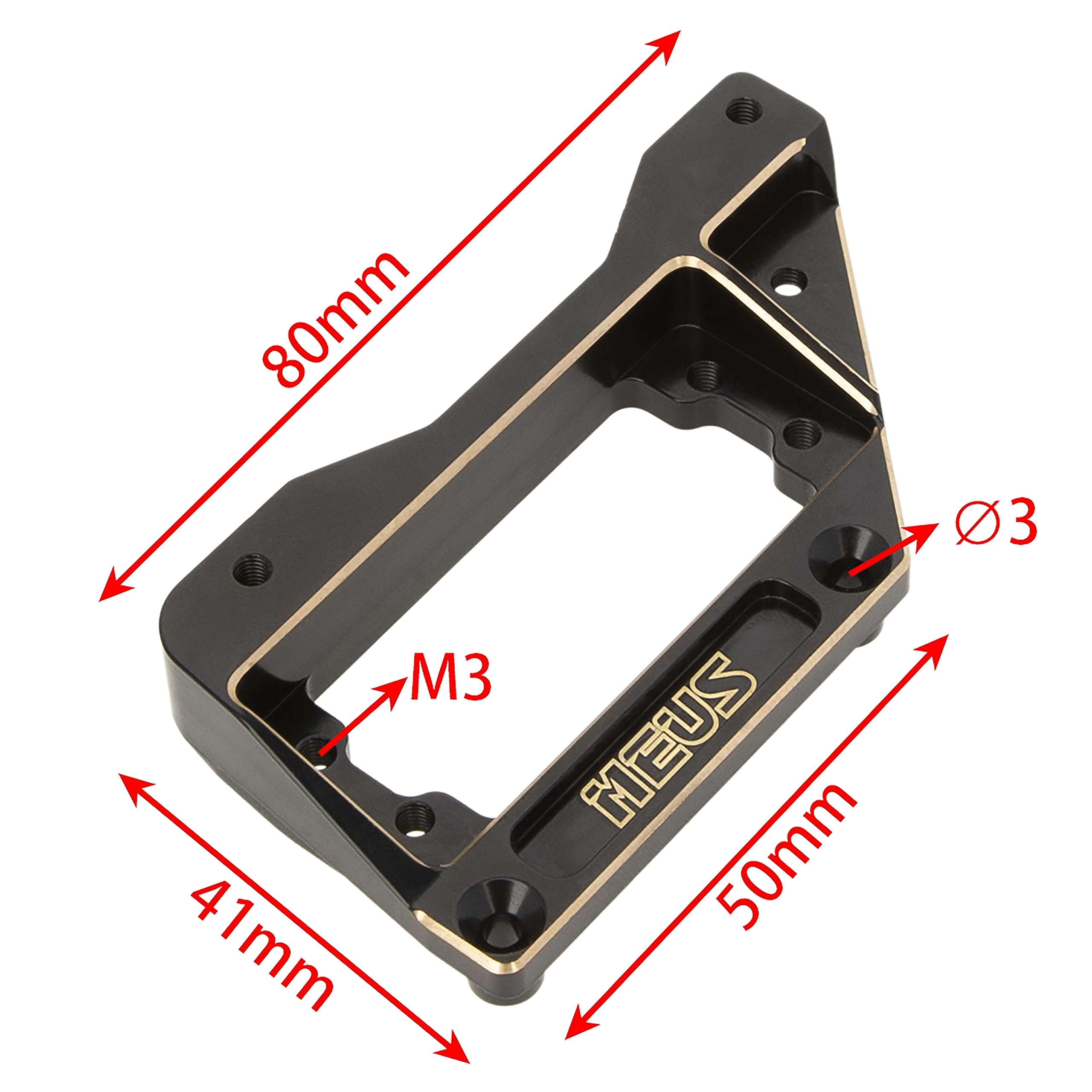 Hot Racing SCXT2401 Aluminum Servo Mount For Axial SCX10 II – CNC Machined, Black Anodized, Direct Replacement