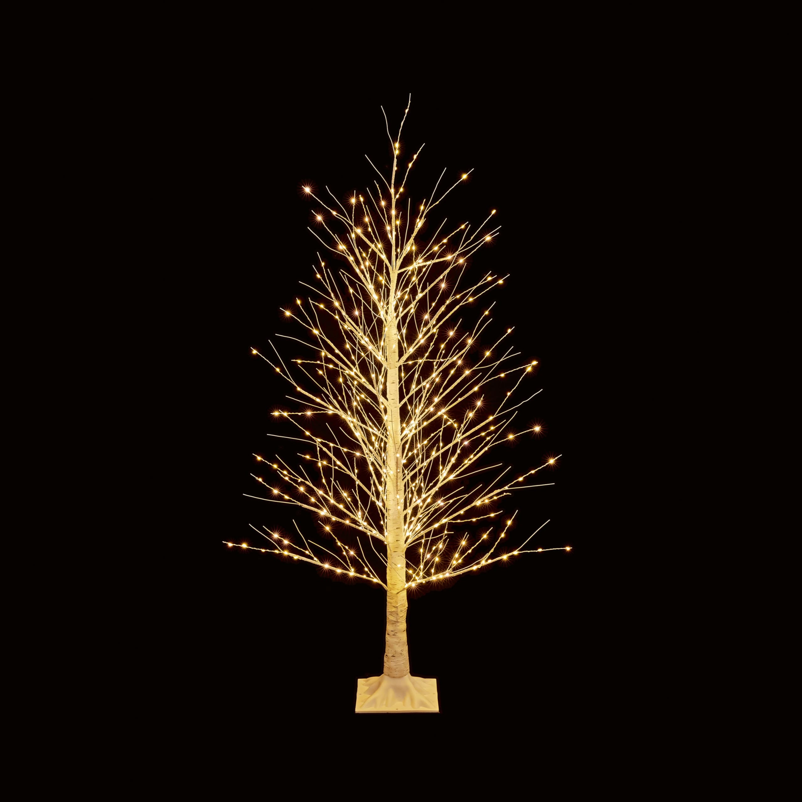 Premier Warm White Decorations 1.2M Birch Tree With 300 Leds Christmas Decoration - Twinkle - Light Up Christmas Tree - Christmas Decoration For Home - Festive Christmas Lights