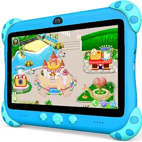 YINOCHE Tablet infantil de 7 polegadas com capa, tablets WiFi para crianças, tablet Android infantil, armazenamento de 32 GB, câmera dupla, capa à prova de choque, tablets de controle dos pais