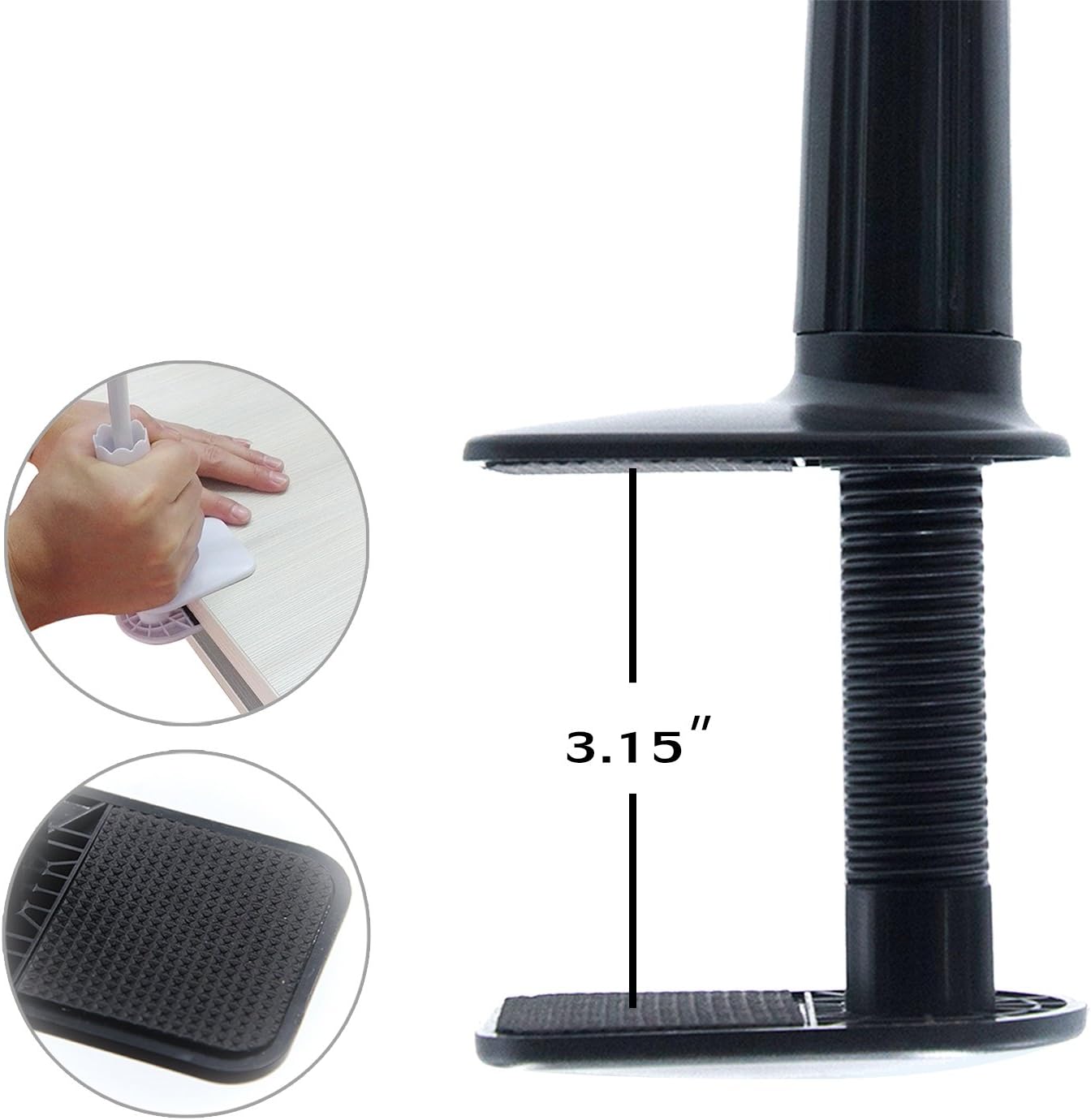 Cell Phone Holder, Universal Lazy Bracket Mobile Phone Stand, Flexible Gooseneck Long Arm Clip (Black) image 4 of 6 B01IKHEHQW