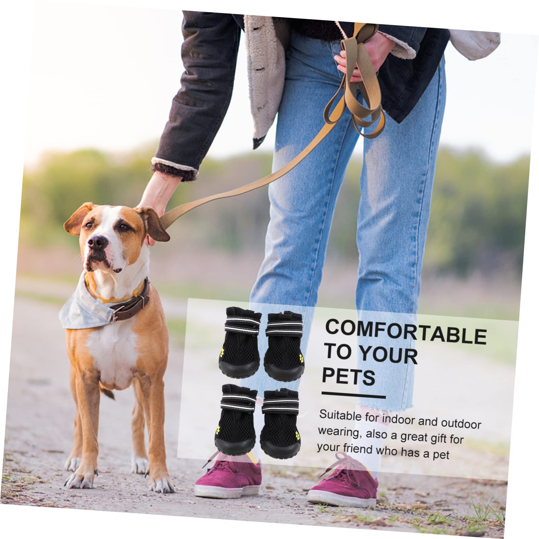 minkissy 1 Set scarpe per cani da trekking per animali domestici antiscivolo per cani scarpe da alpinismo per animali domestici stivaletti per cani protezione zampa gatto regali all'aperto cane scarpe