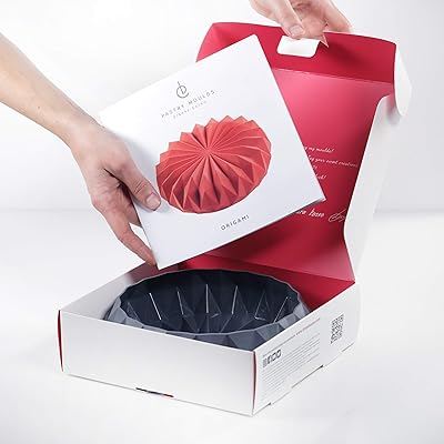 DINARA KASKO Origami Silicone Mold for Baking. Flexible Reusable Silicone mold for Cake or Mousse by world famous pastry chef