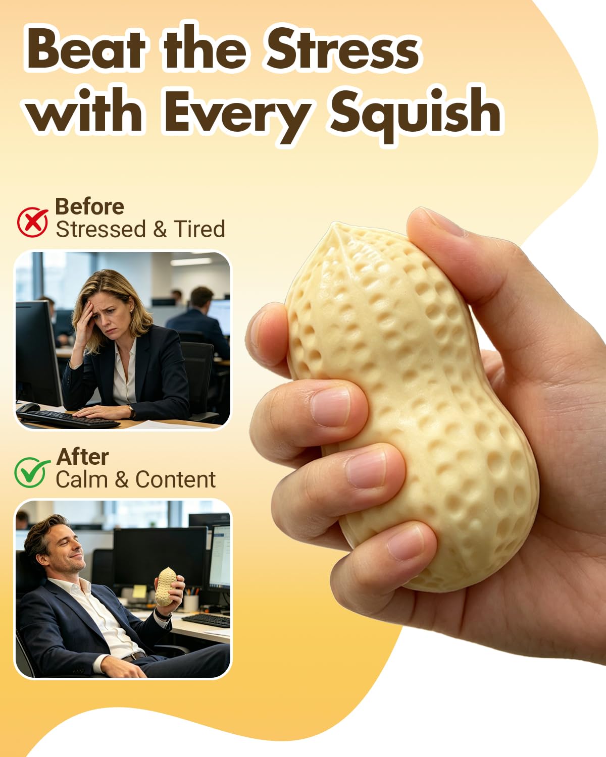 2 pezzi Taba Squishy - Arachidi realistico, oggetto anti-stress, ufficio, accessorio per il rilassamento per adulti, gadget sensoriali, morbidi per concentrazione e sollievo