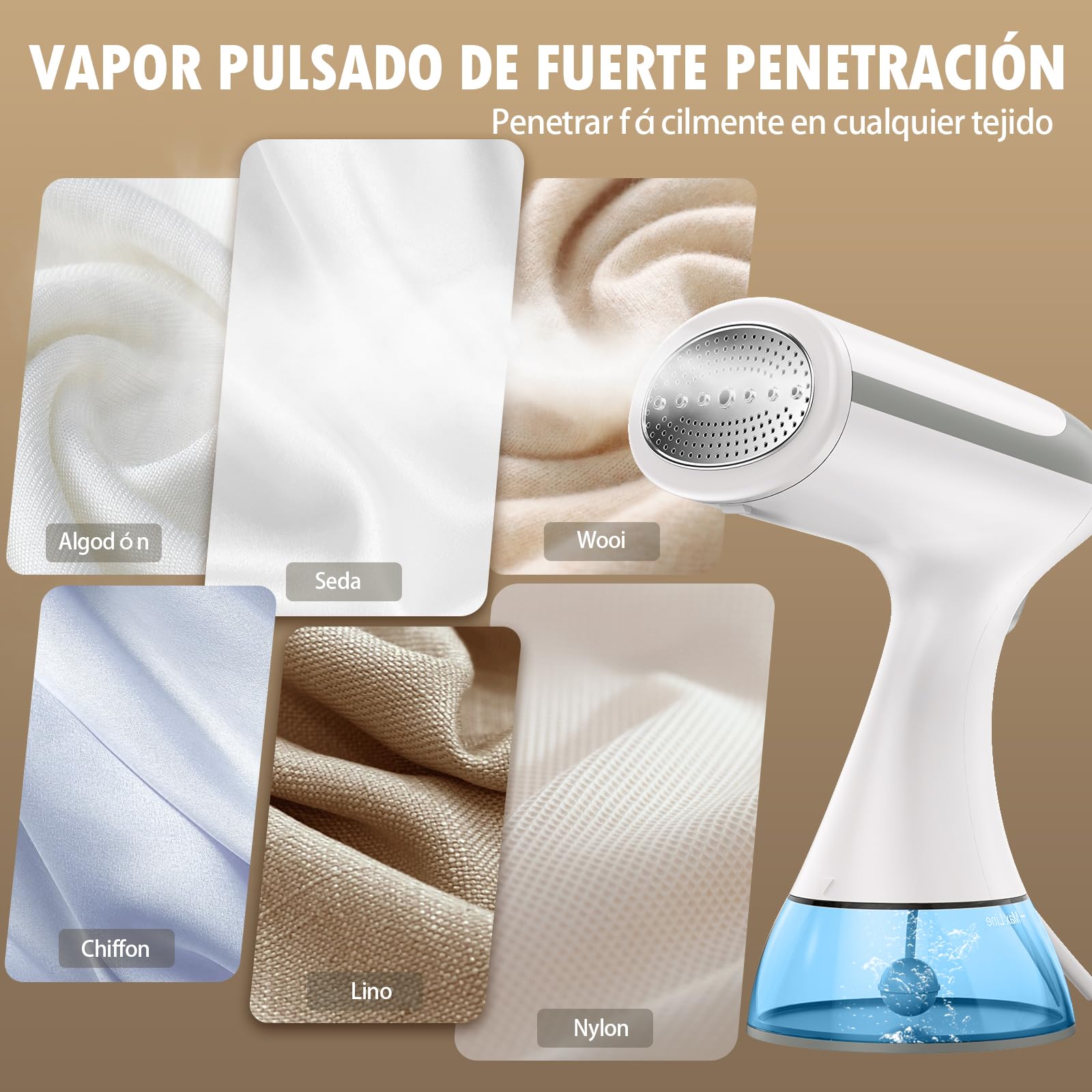 Plancha Vertical Vapor, 1500W Plancha Vapor Vertical con Tanque de Agua 300ml, Calentamiento Rápido de 30 Segundos, Plancha de Viaje, para El Hogar, La Oficina