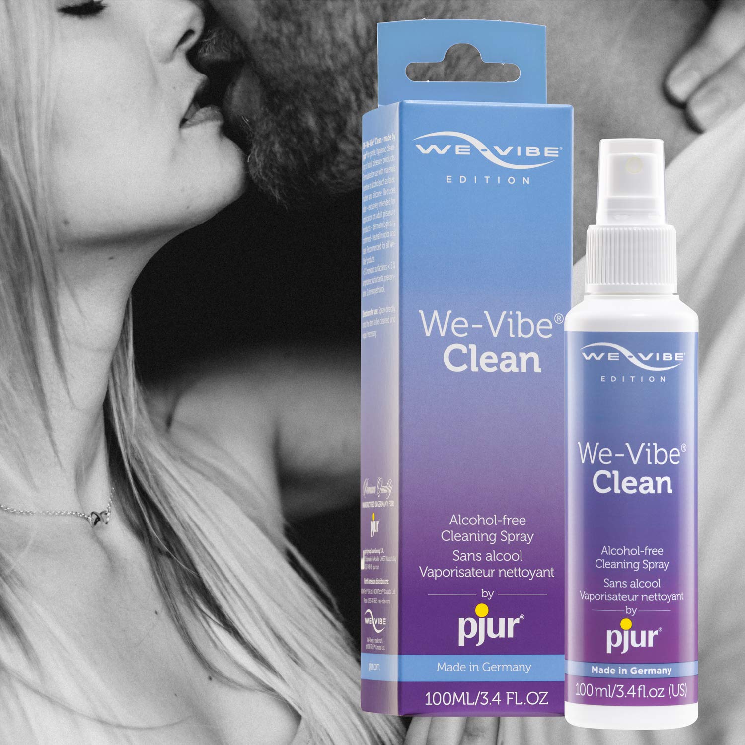 pjur We-Vibe Clean Spray di pulizia apposito per toy We-Vibe - per la pulizia igienica senza alcol né profumo - conf. da 1 (1 x 100 ml)