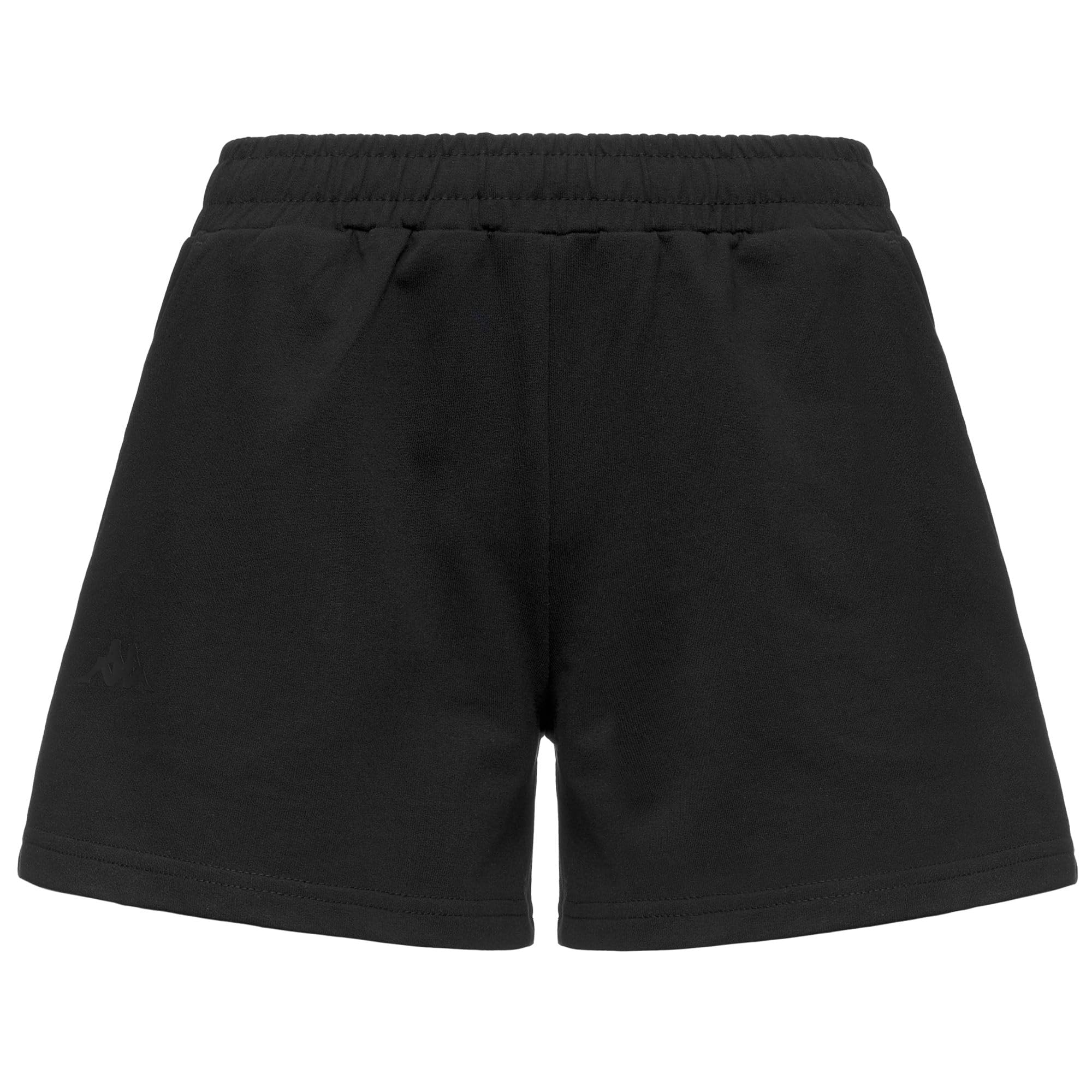 Kappa Unisex Schwarz Iabeja - Pantalones Cortos Para Mujer - En French Terry De 280 Gr - Ajuste Regular Y Cintura Elástica Con Bolsillos - Diseño De Alta Calidad Y Estilo Deportivo - Color Negro Y Talla S