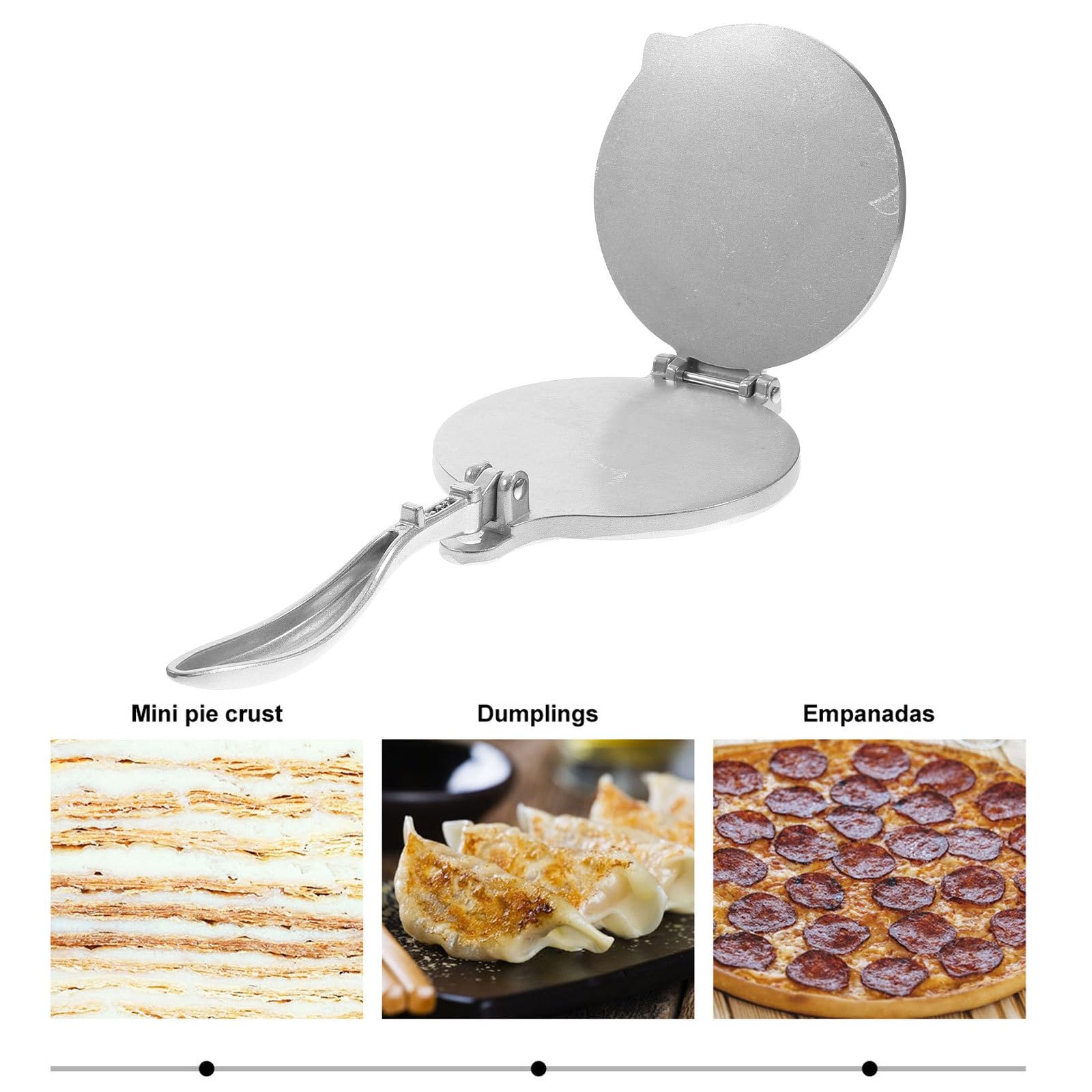 STOBAZA Tortilla Press de Aleación de Aluminio Prensa para Tortillas de Maíz Resistente y Ecológica Manual para Cocina y Empanadas