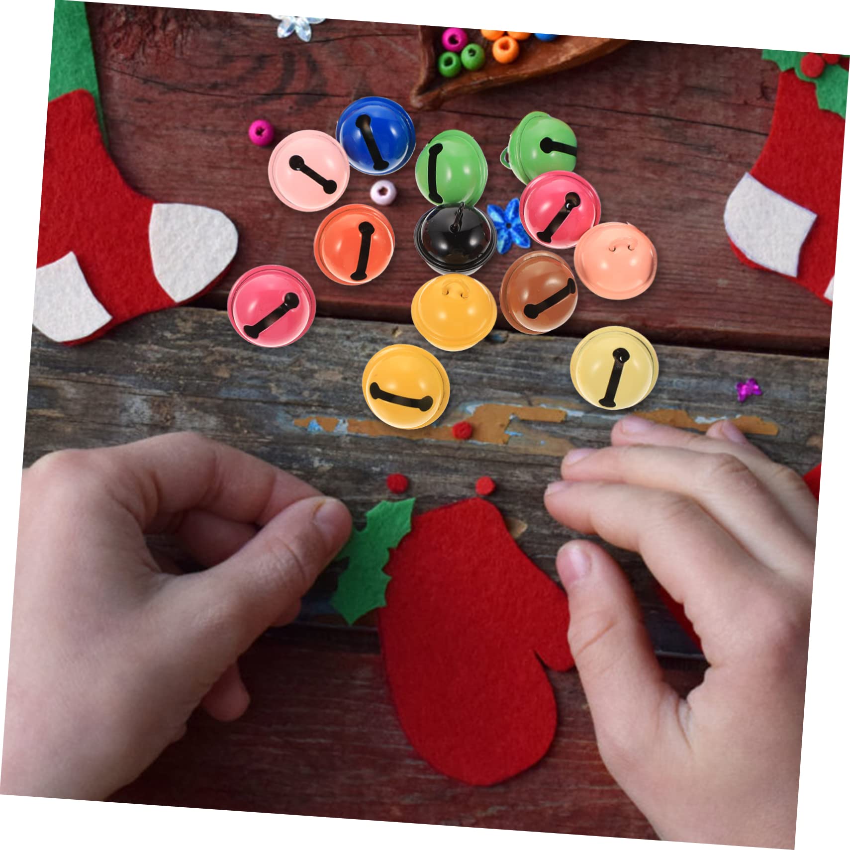 TEHAUX 200pezzi Campanellini per Decorazioni Natalizie Piccole Campane per Compleanni e Accessori per Festive