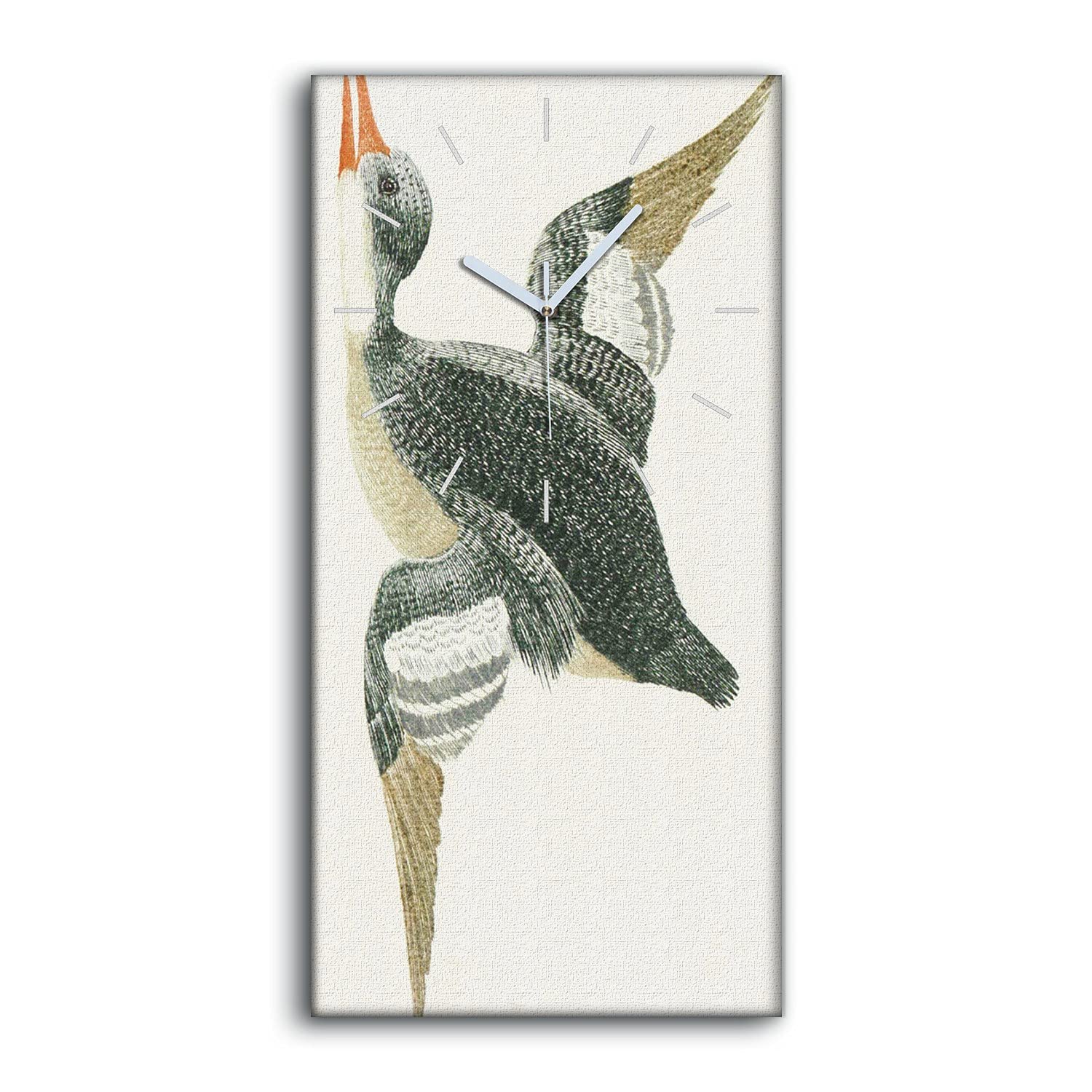 Horloge sur toile silencieuse pour bien dormir, tableau mural canard sans tic tac chambre moderne