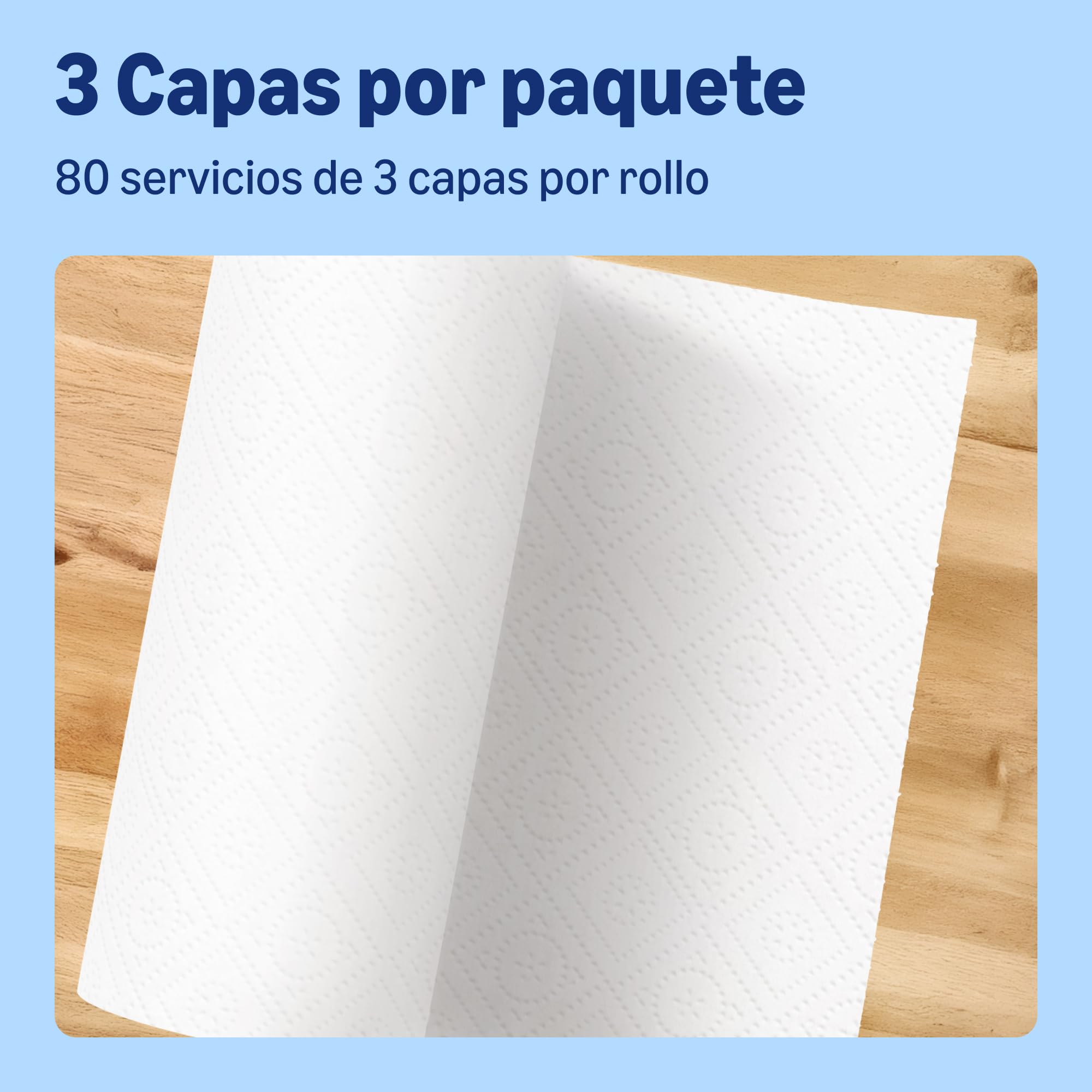 by Amazon Papel de Cocina Superabsorbente, 3 Capas, 3 Rollos (1 Paquete de 3), 80 Hojas por Rollo, Certificado FSC (Anteriormente Presto!) — view 3