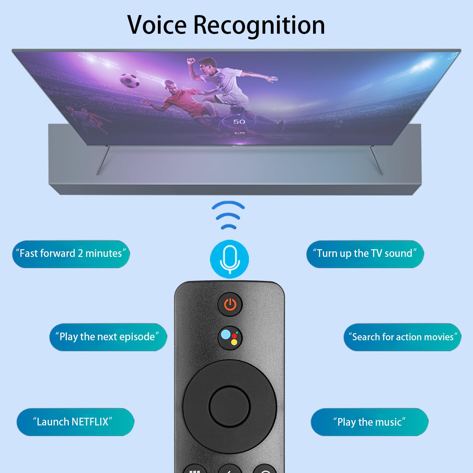 Telecomando Vocale XMRM-006 Per Xiaomi Mi TV Stick / Mi Box S 4K, Bluetooth, Nero